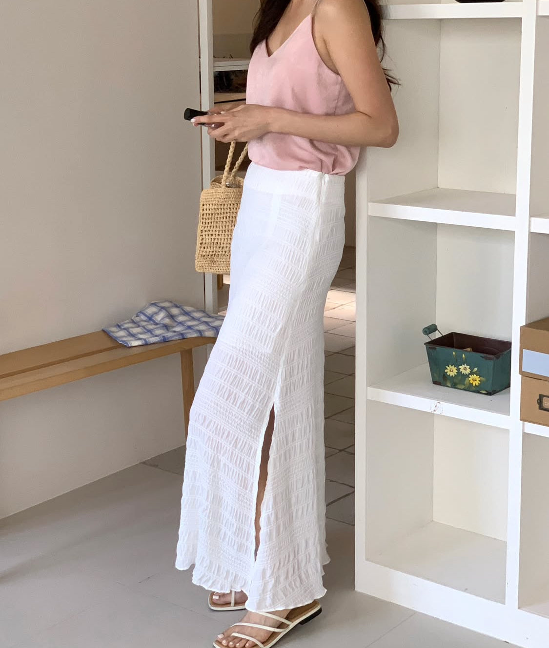 Summer Crinkle Maxi Skirt