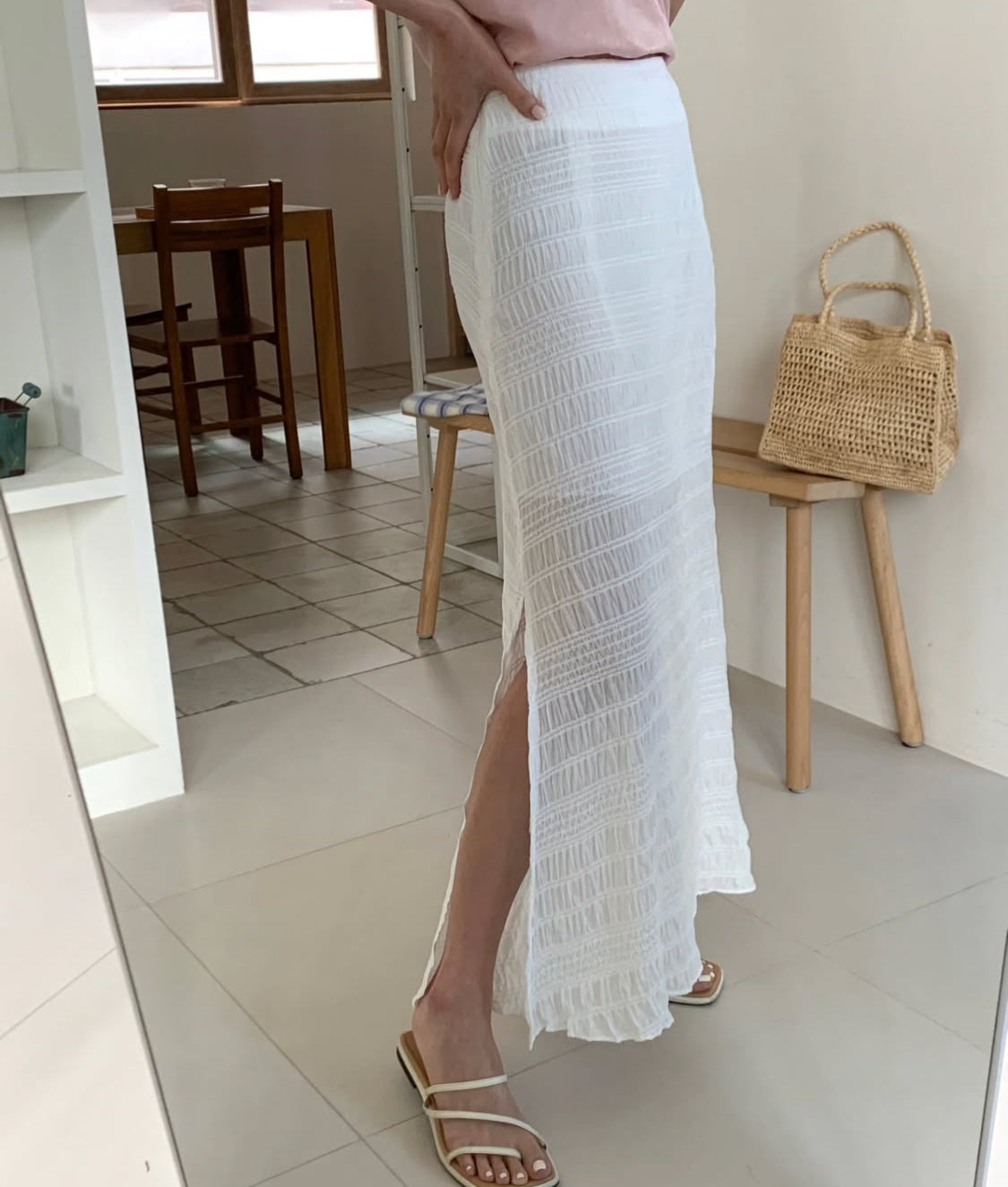 Summer Crinkle Maxi Skirt
