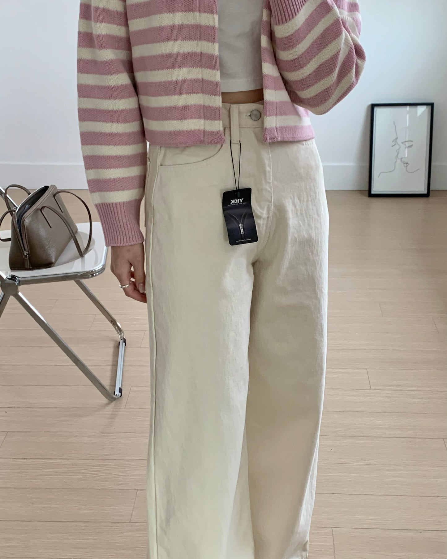 Natural Wide Cotton Pants