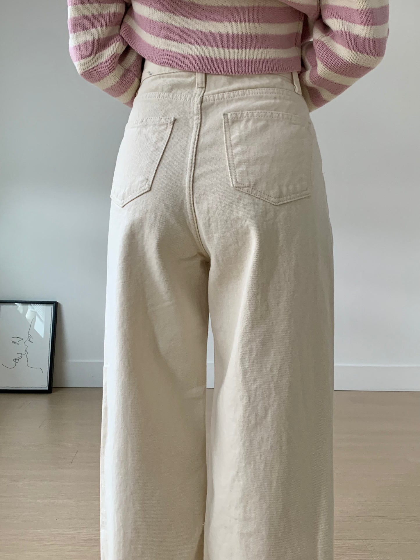 Natural Wide Cotton Pants
