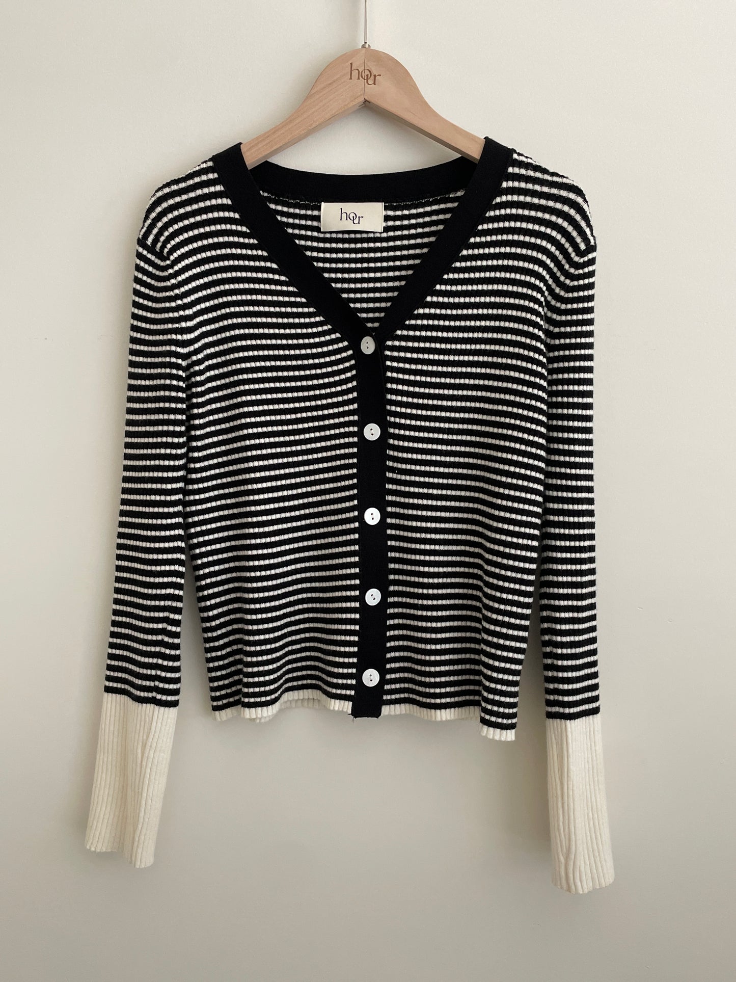 Mono Two-tone Cardigan (Black)
