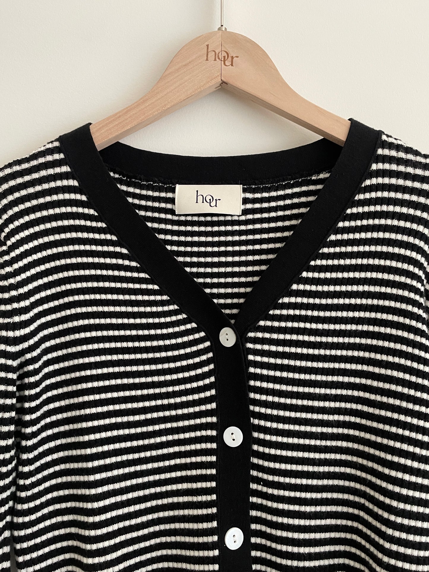 Mono Two-tone Cardigan (Black)