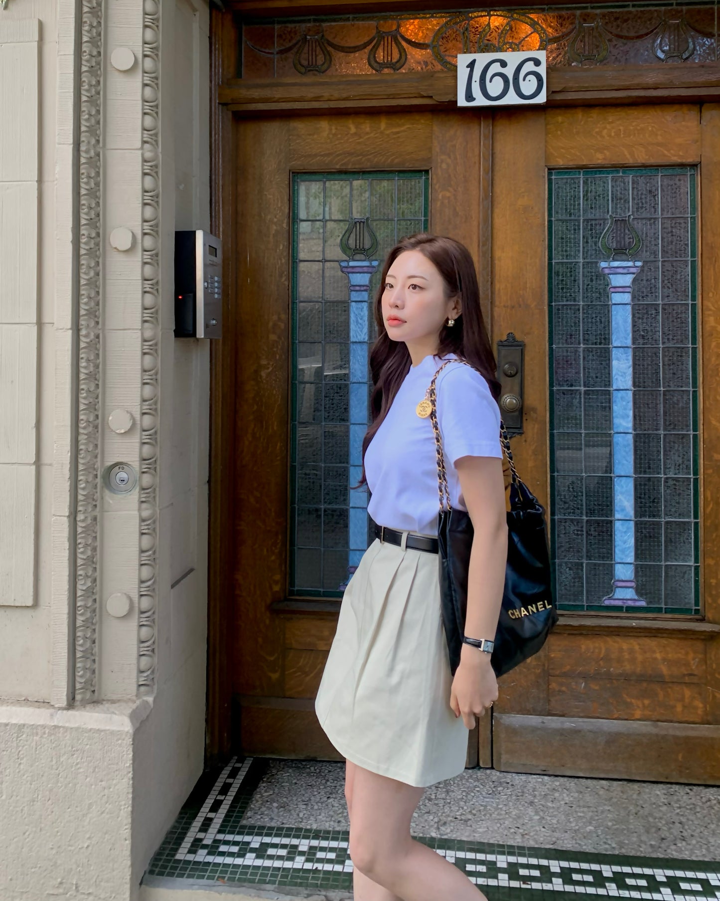 Pintuck Mini Skirt