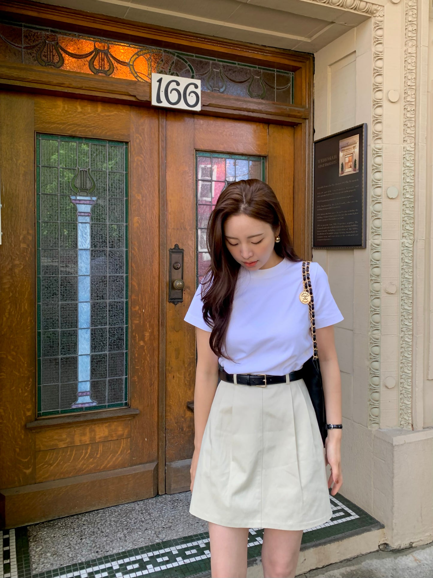Pintuck Mini Skirt