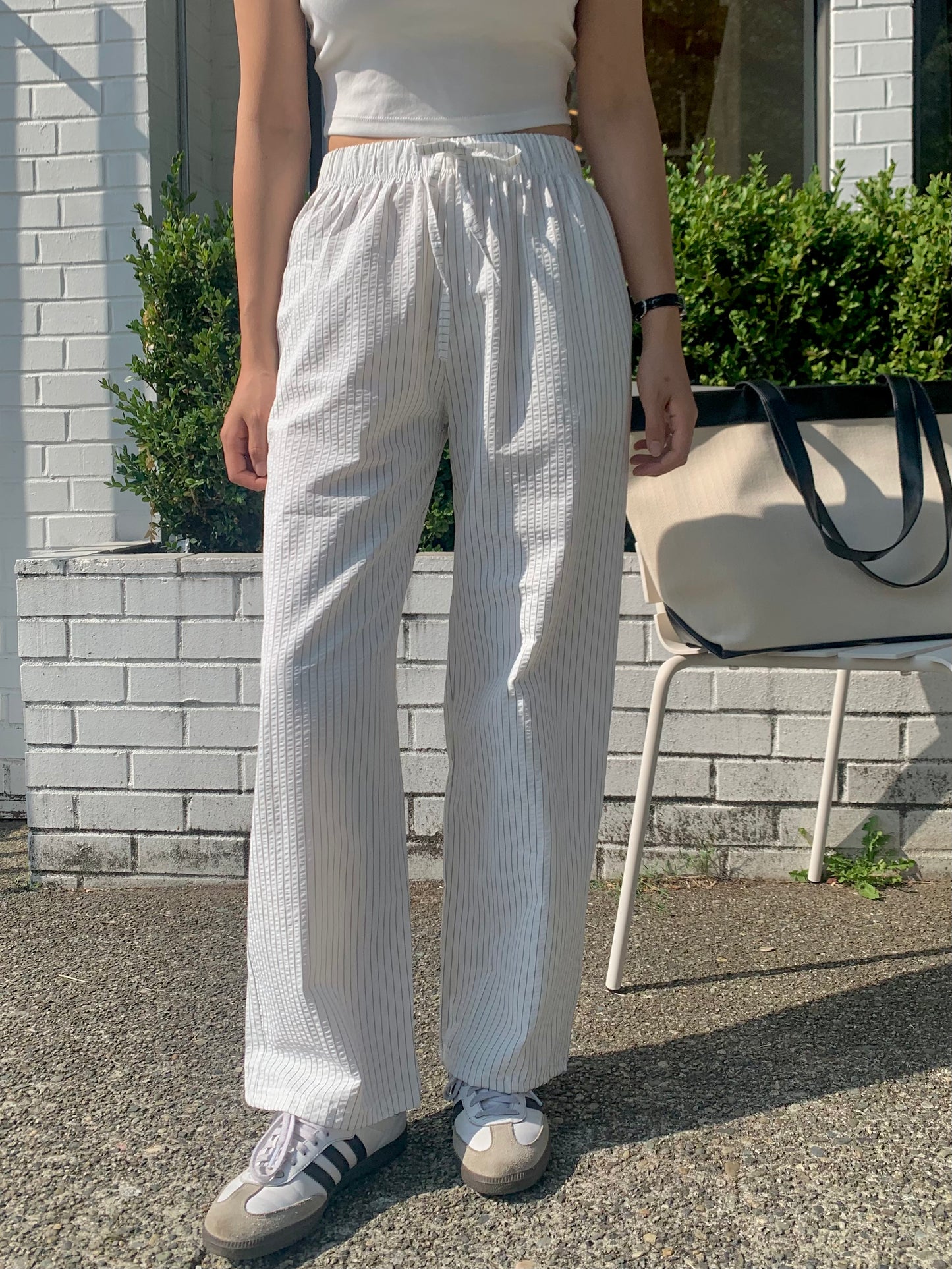 Striped Banding Pants
