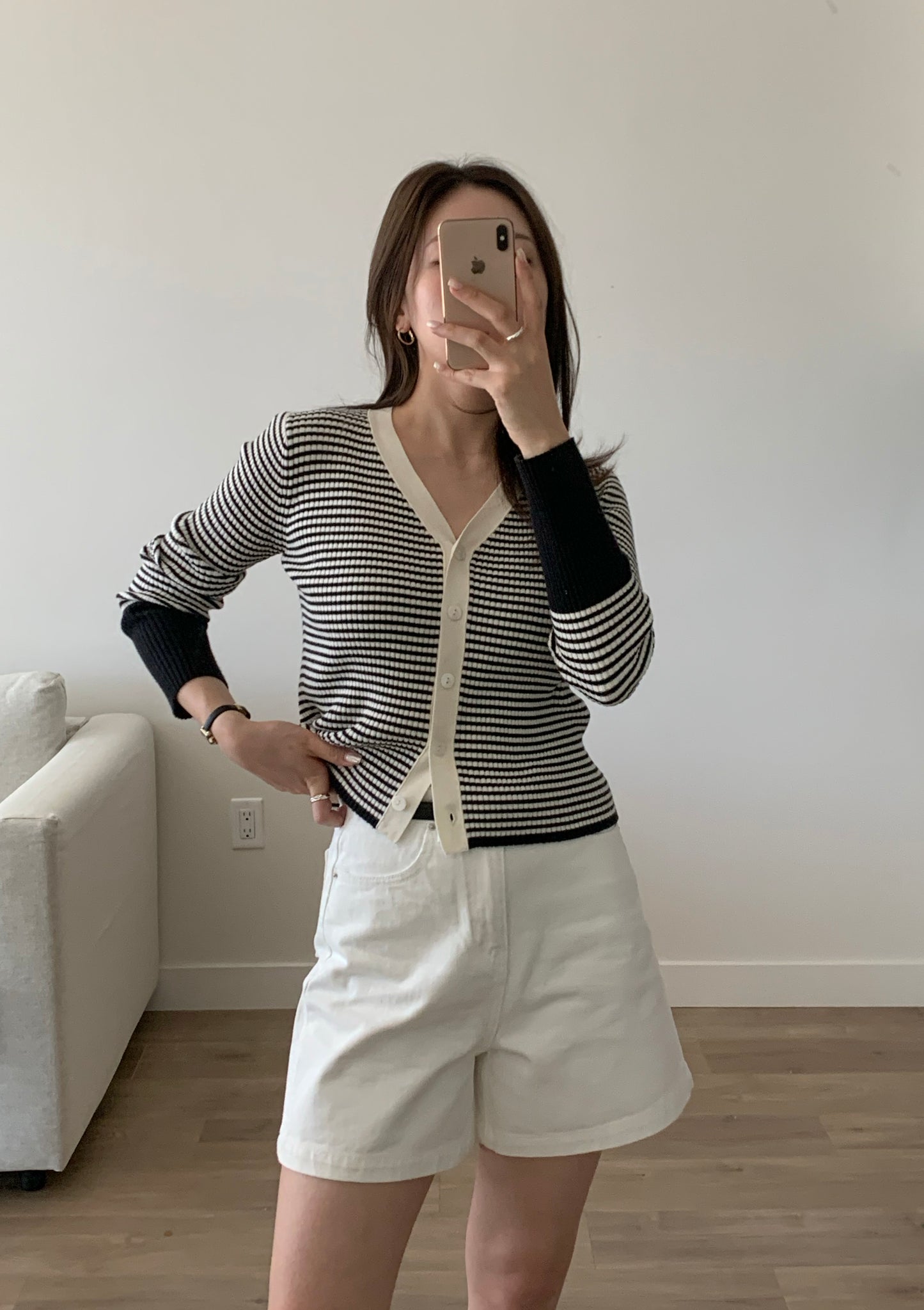 Simple Cotton Shorts (Ivory)