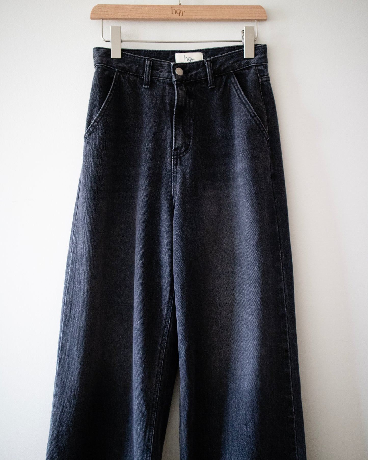(Autumn) Grey Wide Denim Pants