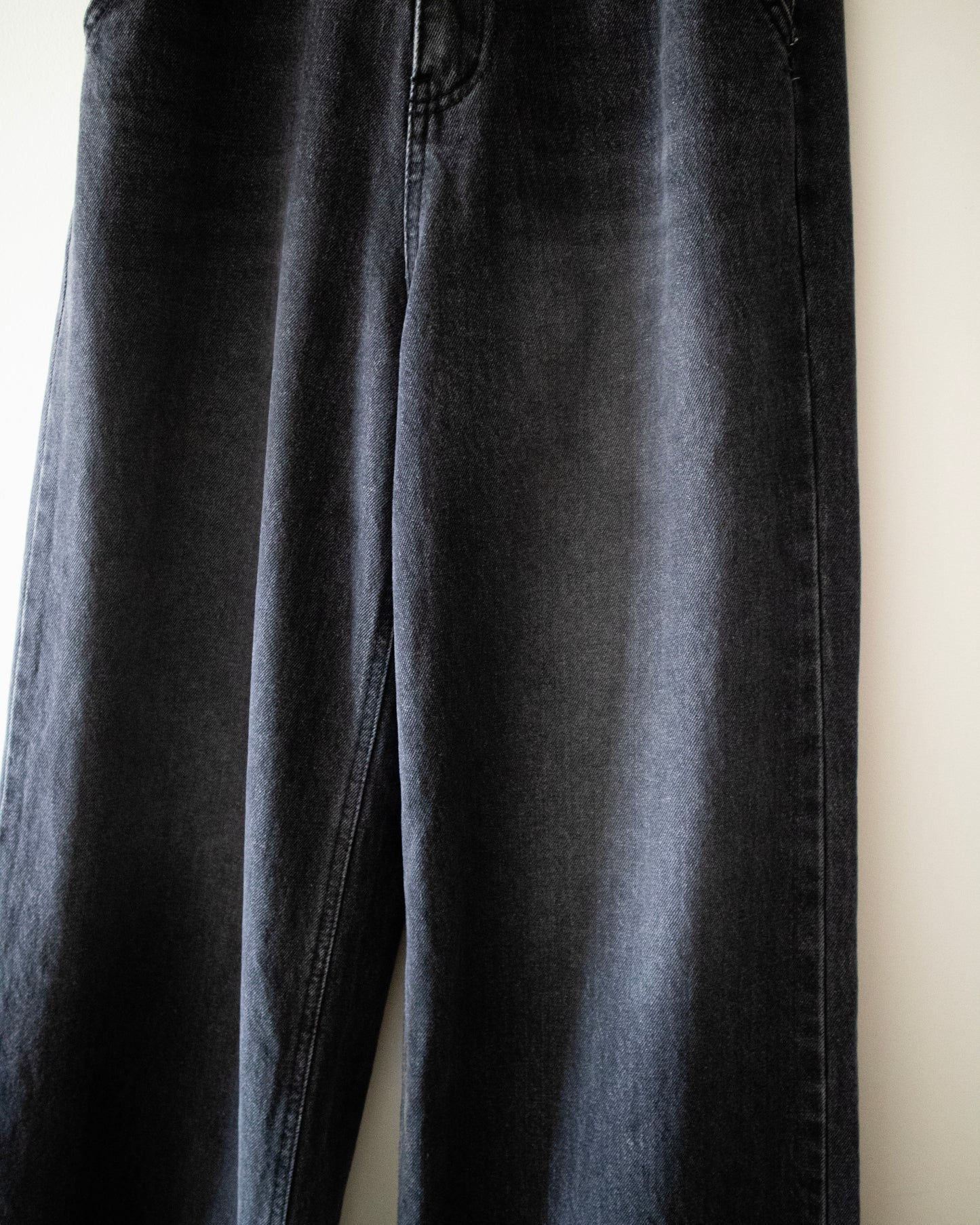 (Autumn) Grey Wide Denim Pants