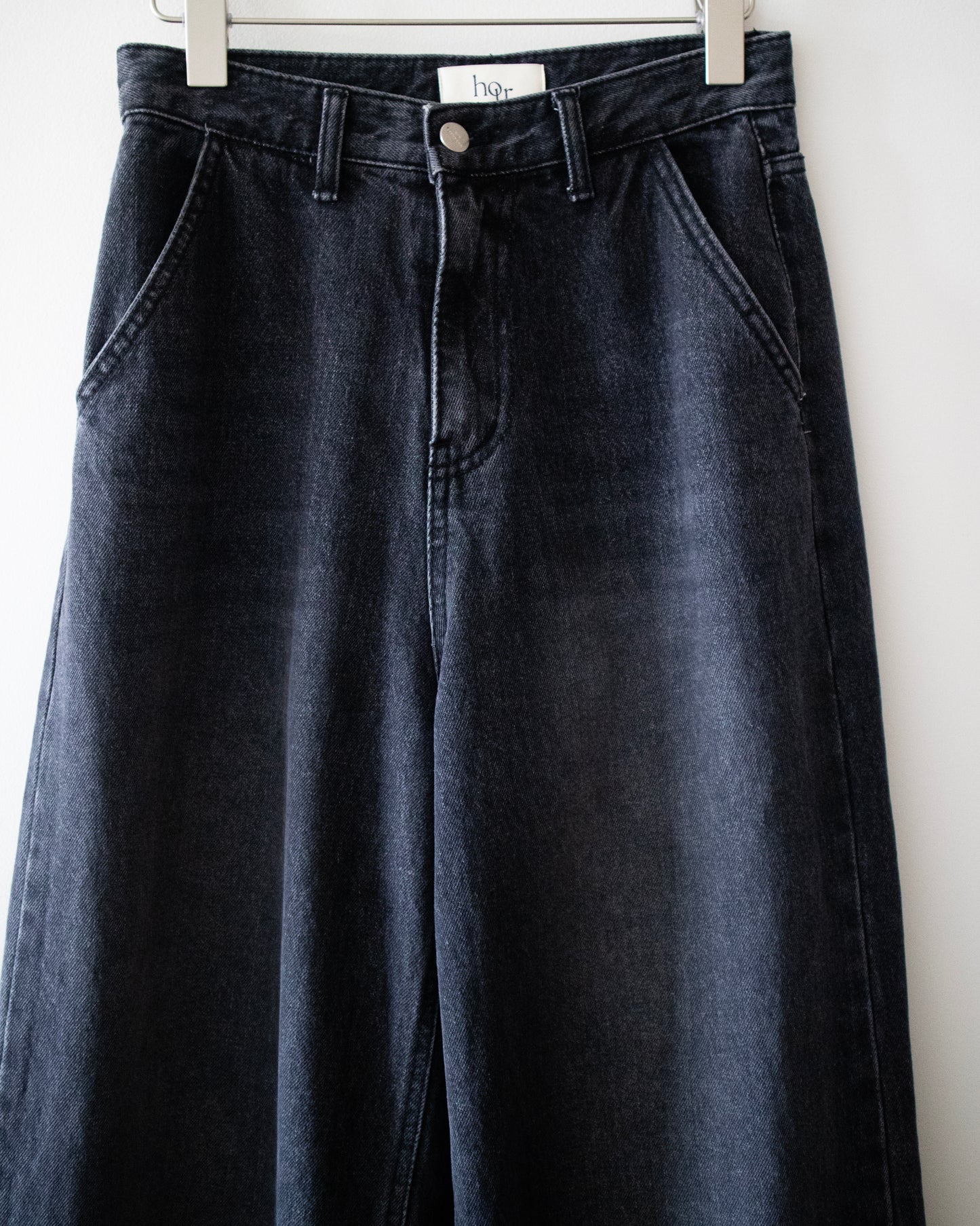 (Autumn) Grey Wide Denim Pants