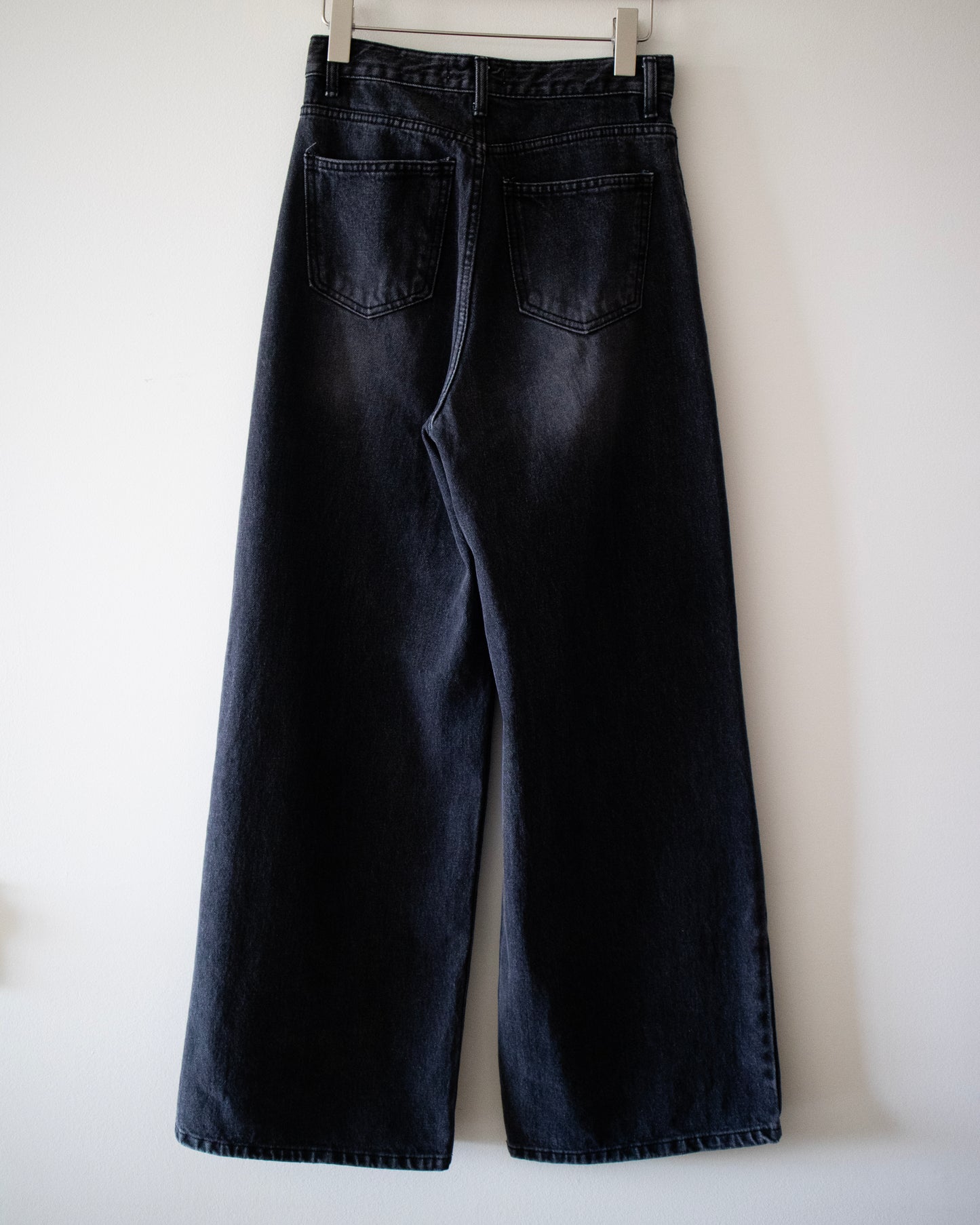 (Autumn) Grey Wide Denim Pants
