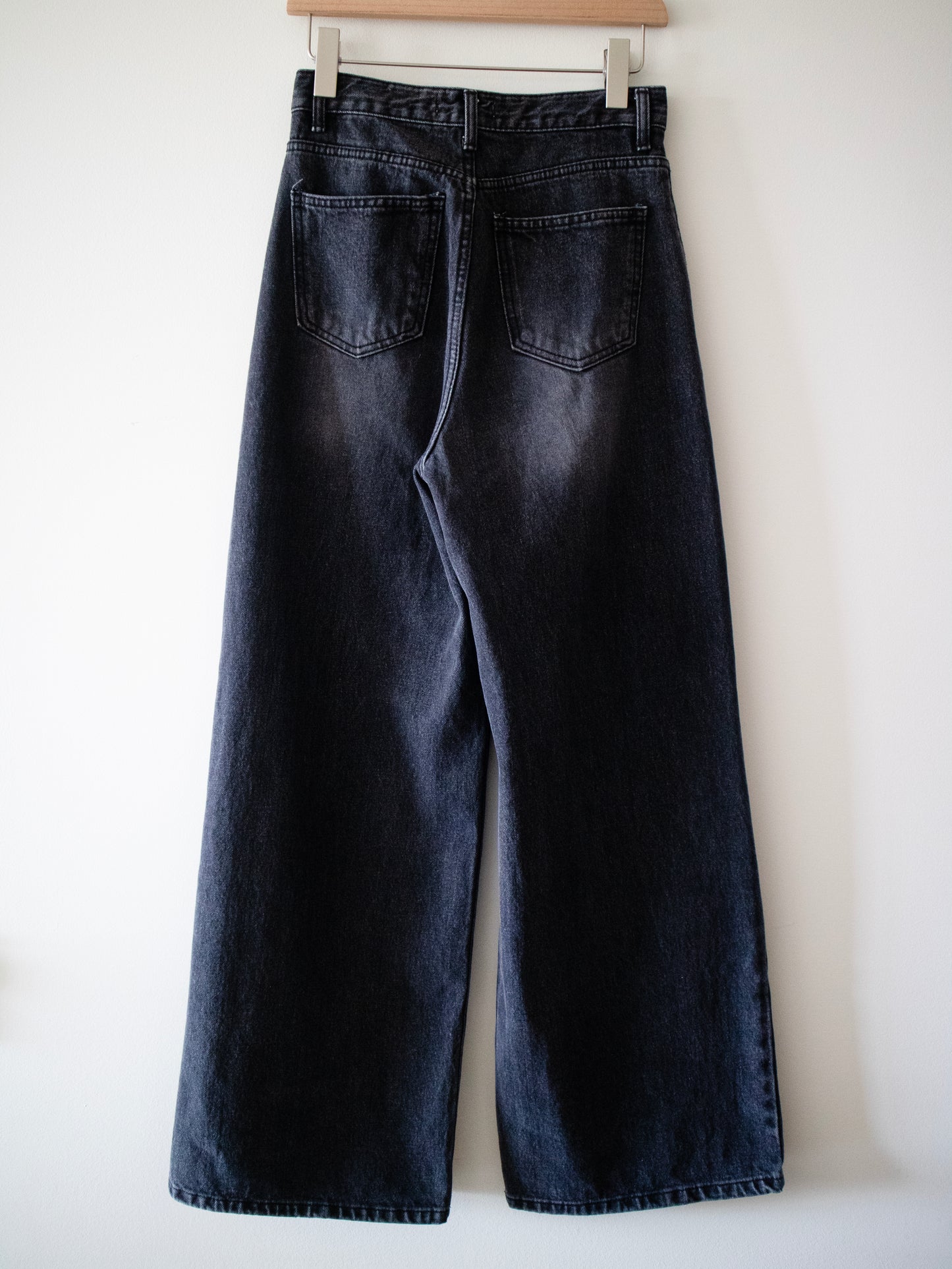 (Autumn) Grey Wide Denim Pants
