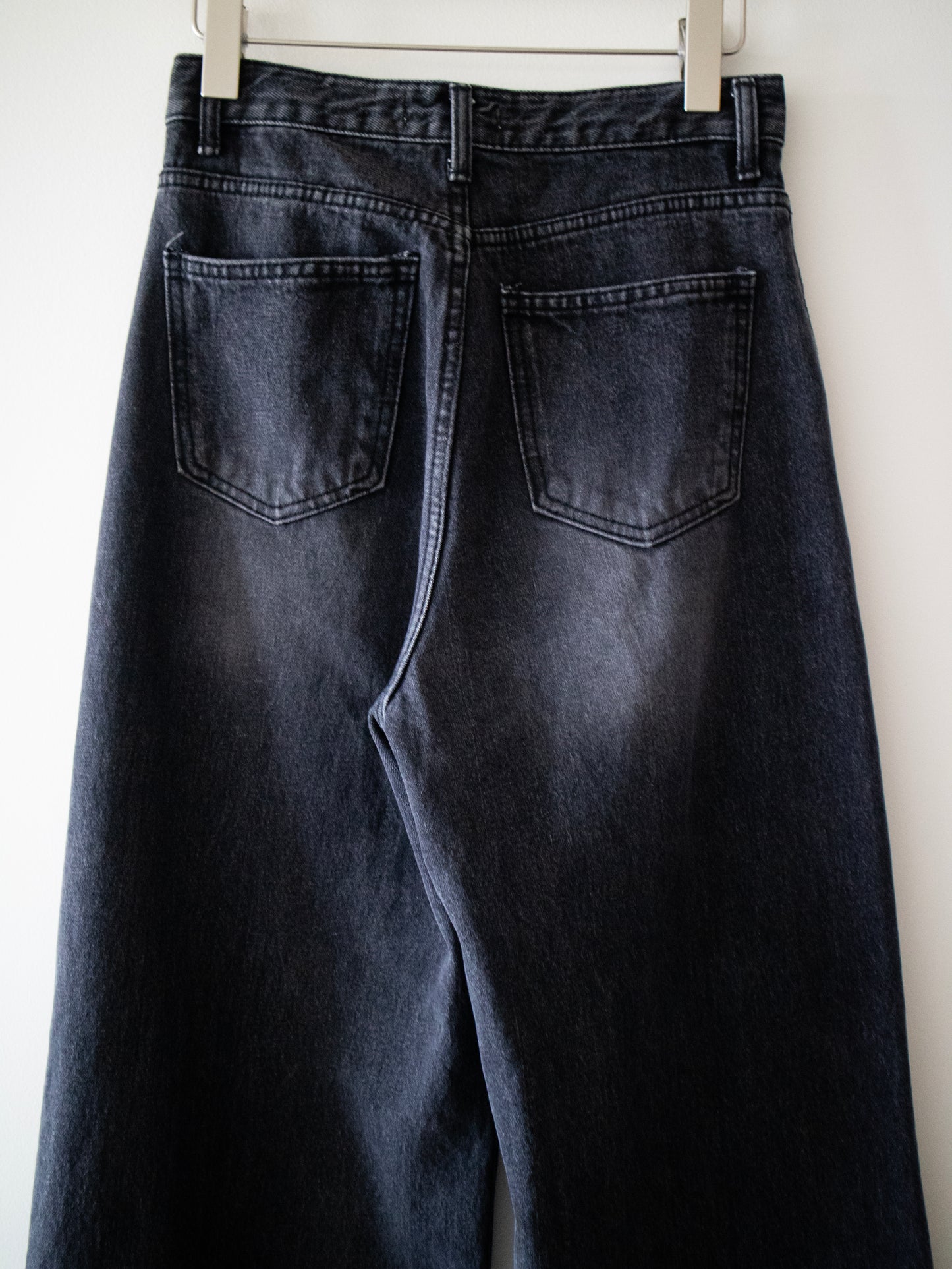 (Autumn) Grey Wide Denim Pants