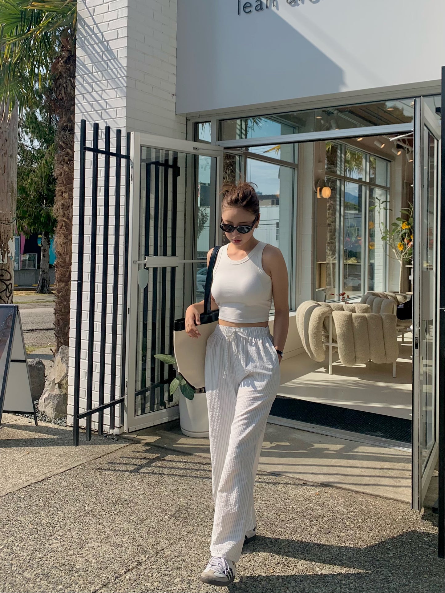 Striped Banding Pants