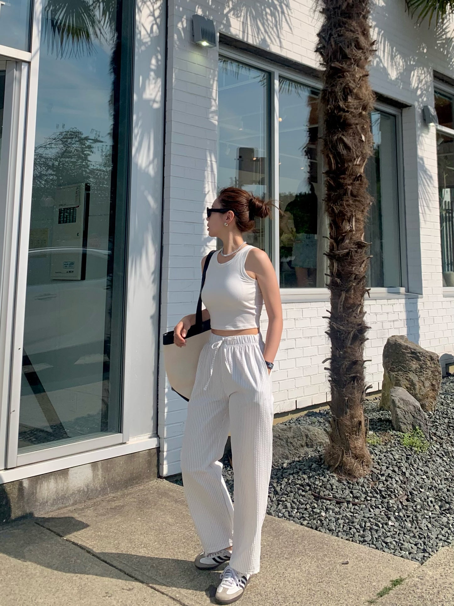 Striped Banding Pants