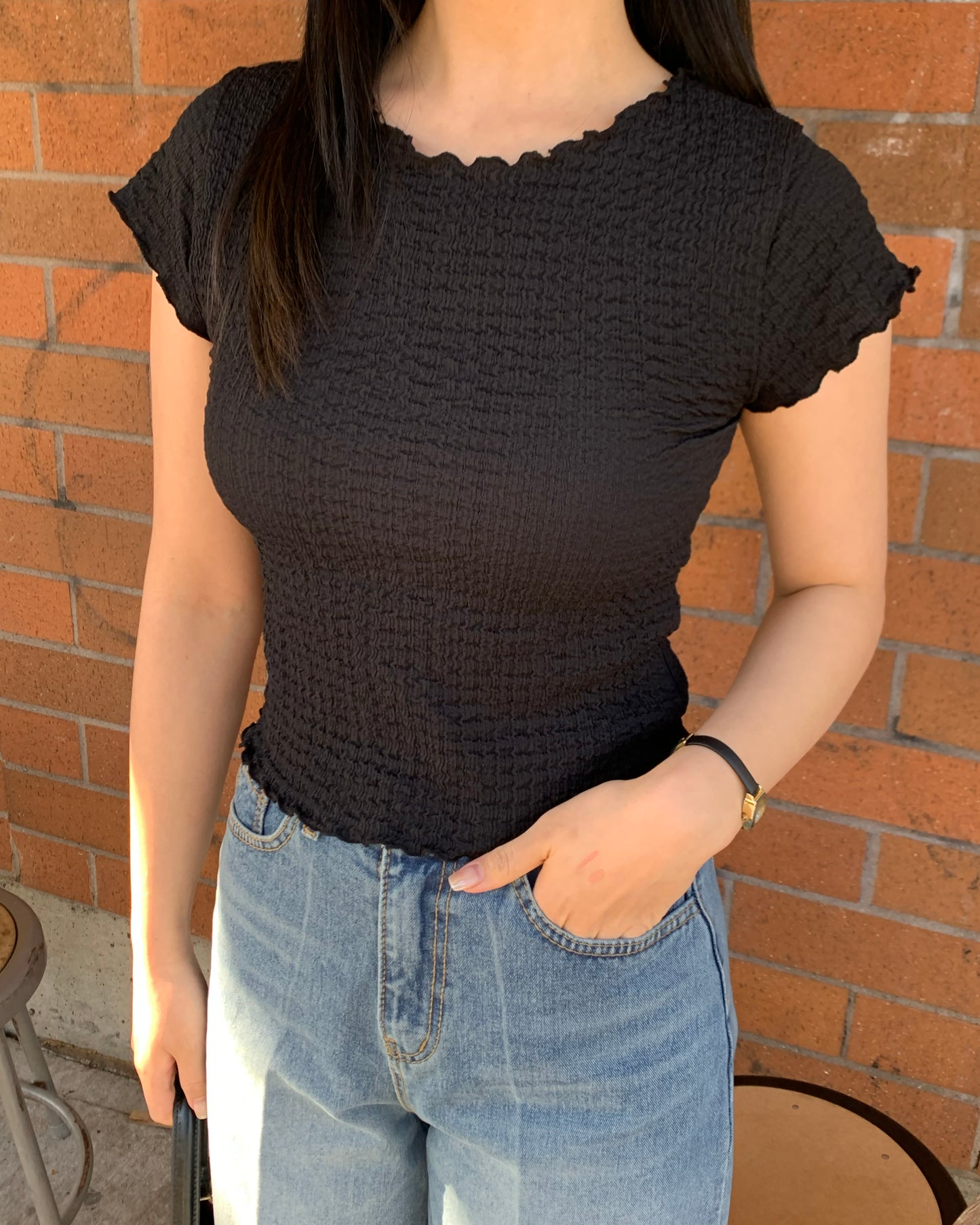 Crinkled T-shirt