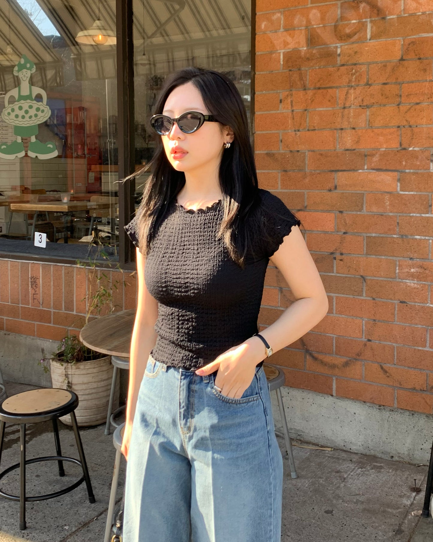 Crinkled T-shirt