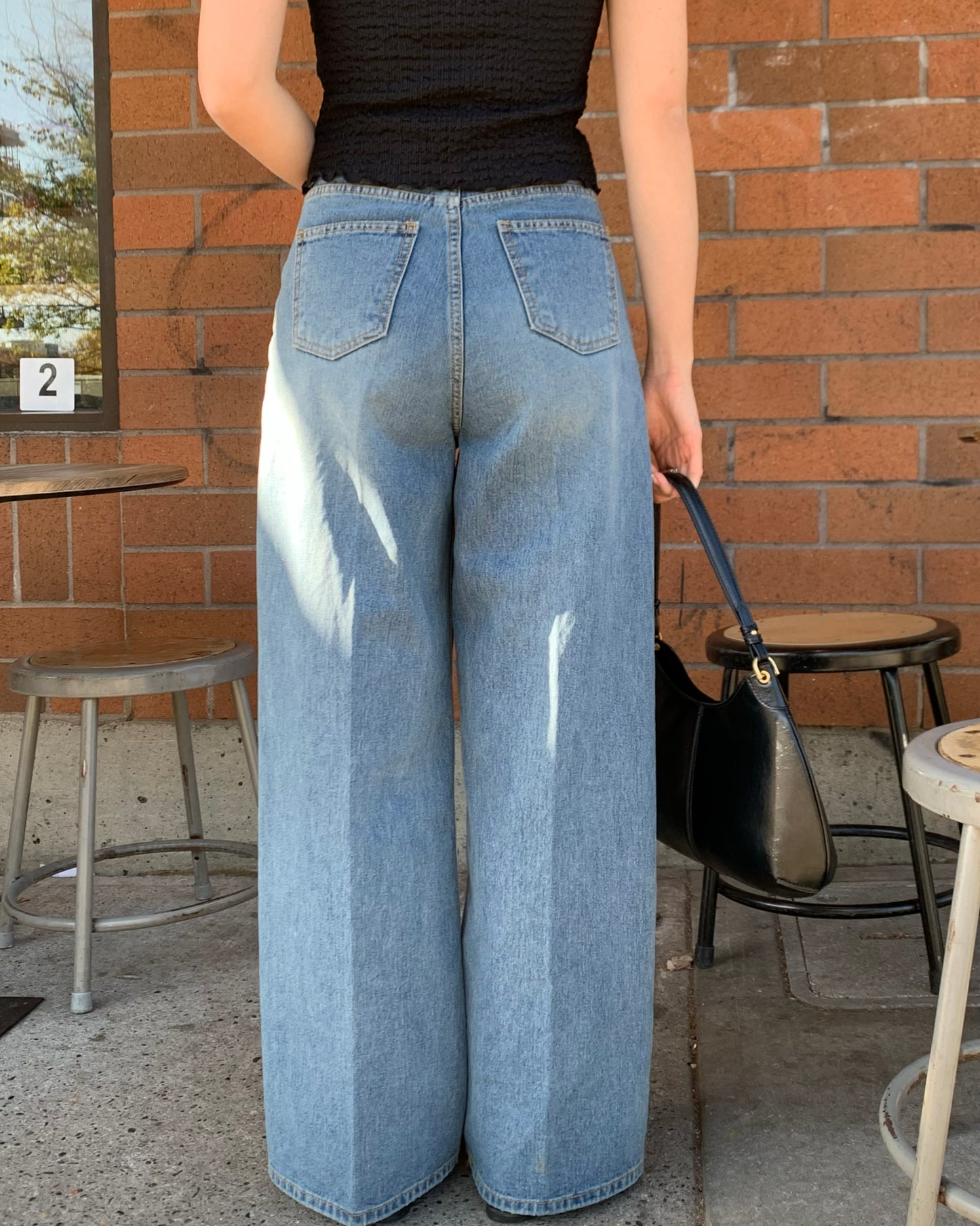 Structured Wide Jeans