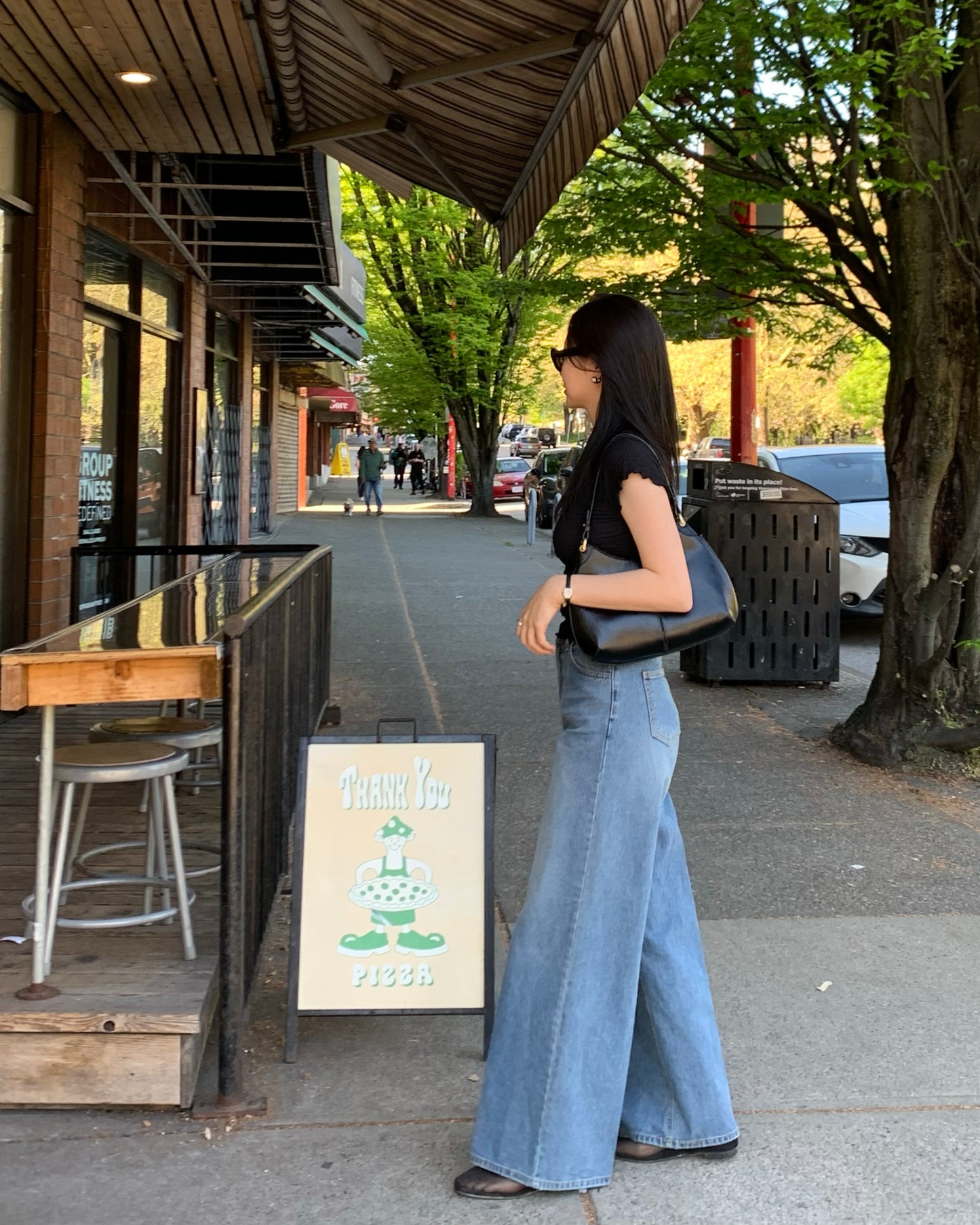 Structured Wide Jeans