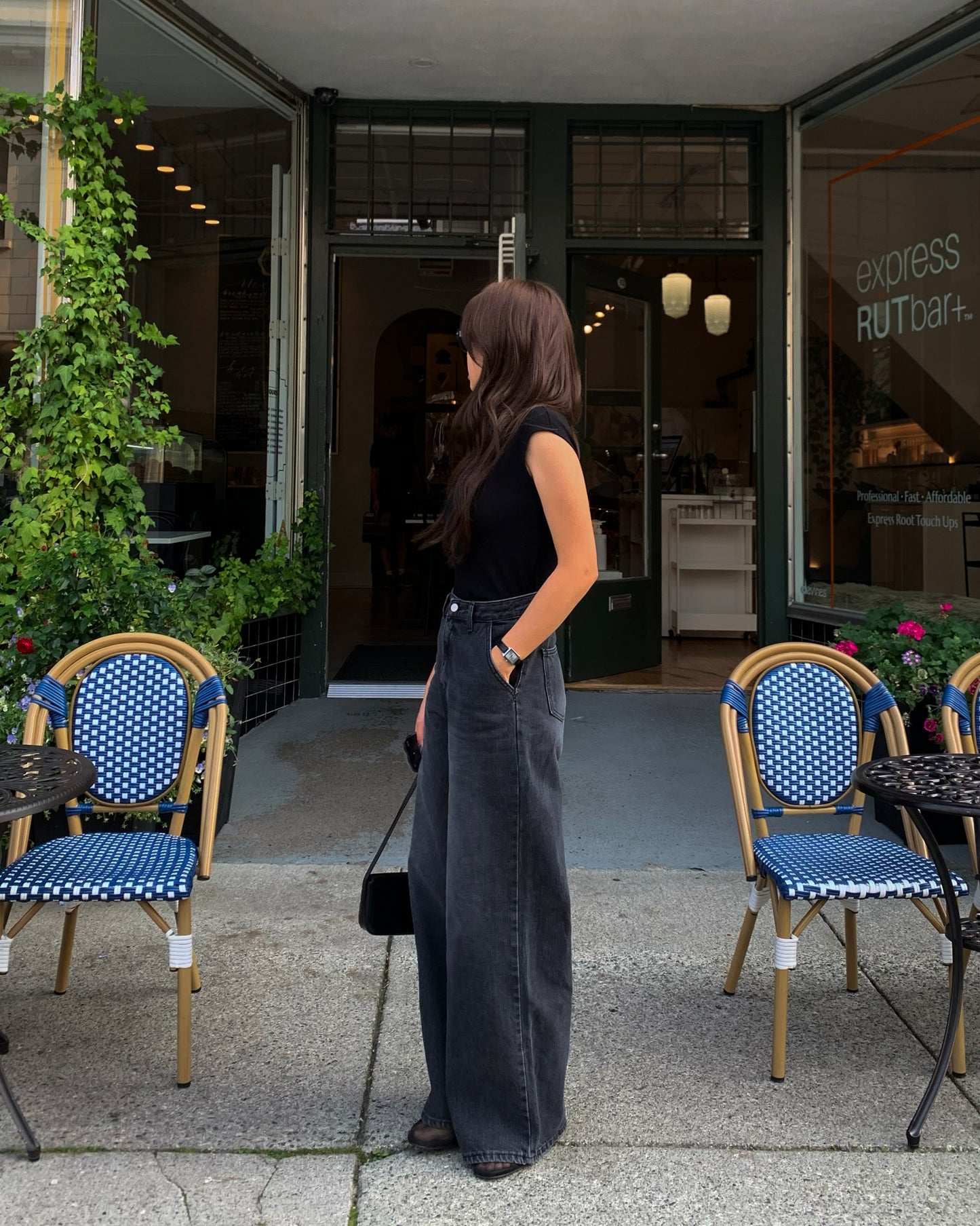 (Autumn) Grey Wide Denim Pants