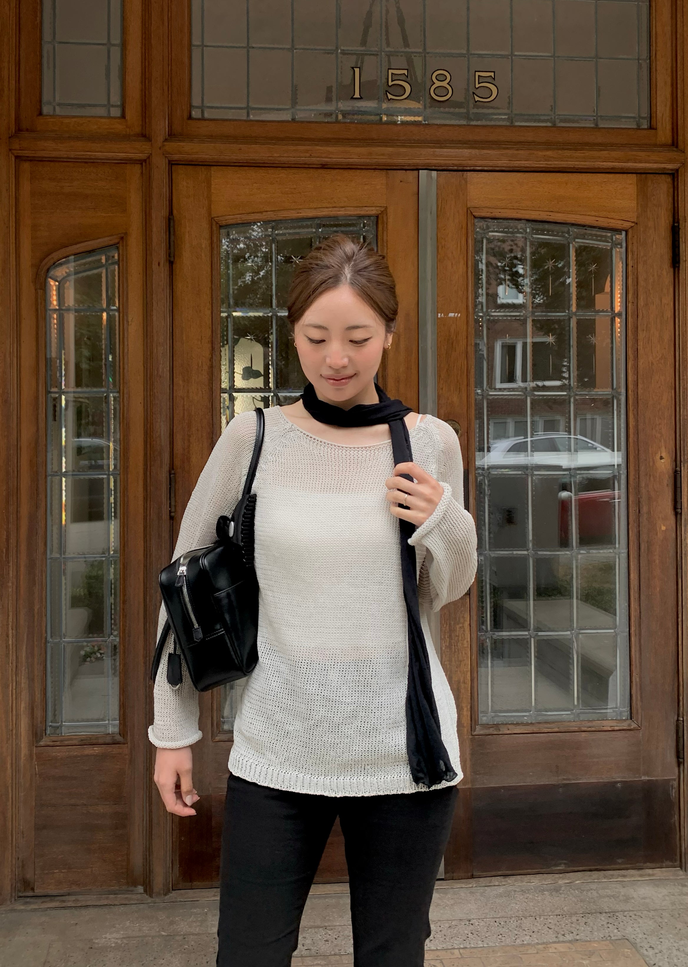 Summer Boat-neck Knit Sweater