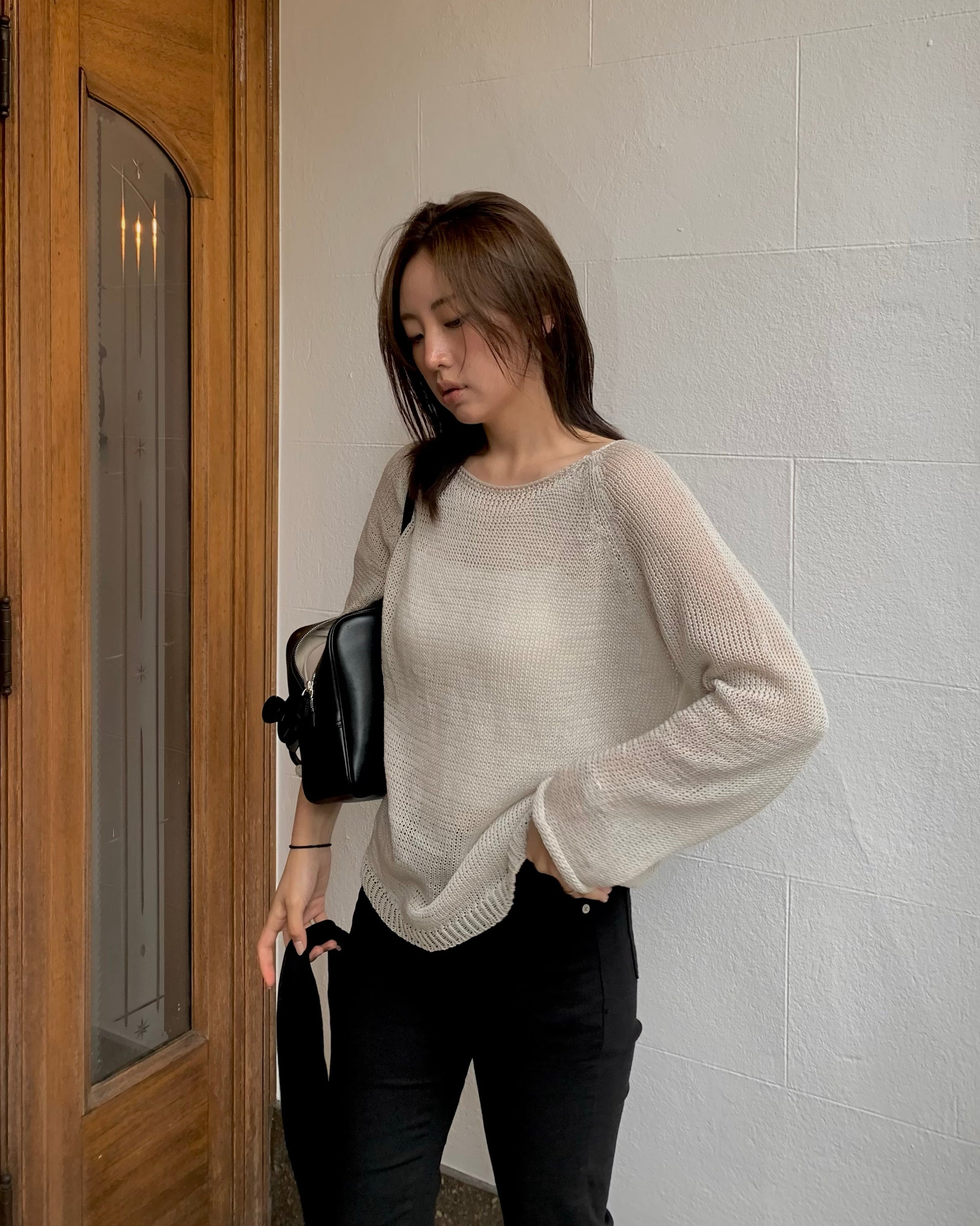 Summer Boat-neck Knit Sweater