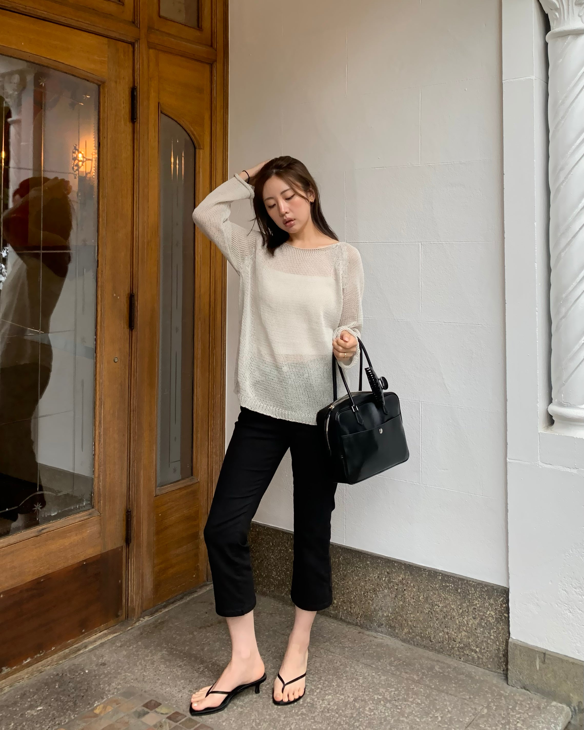 Summer Boat-neck Knit Sweater