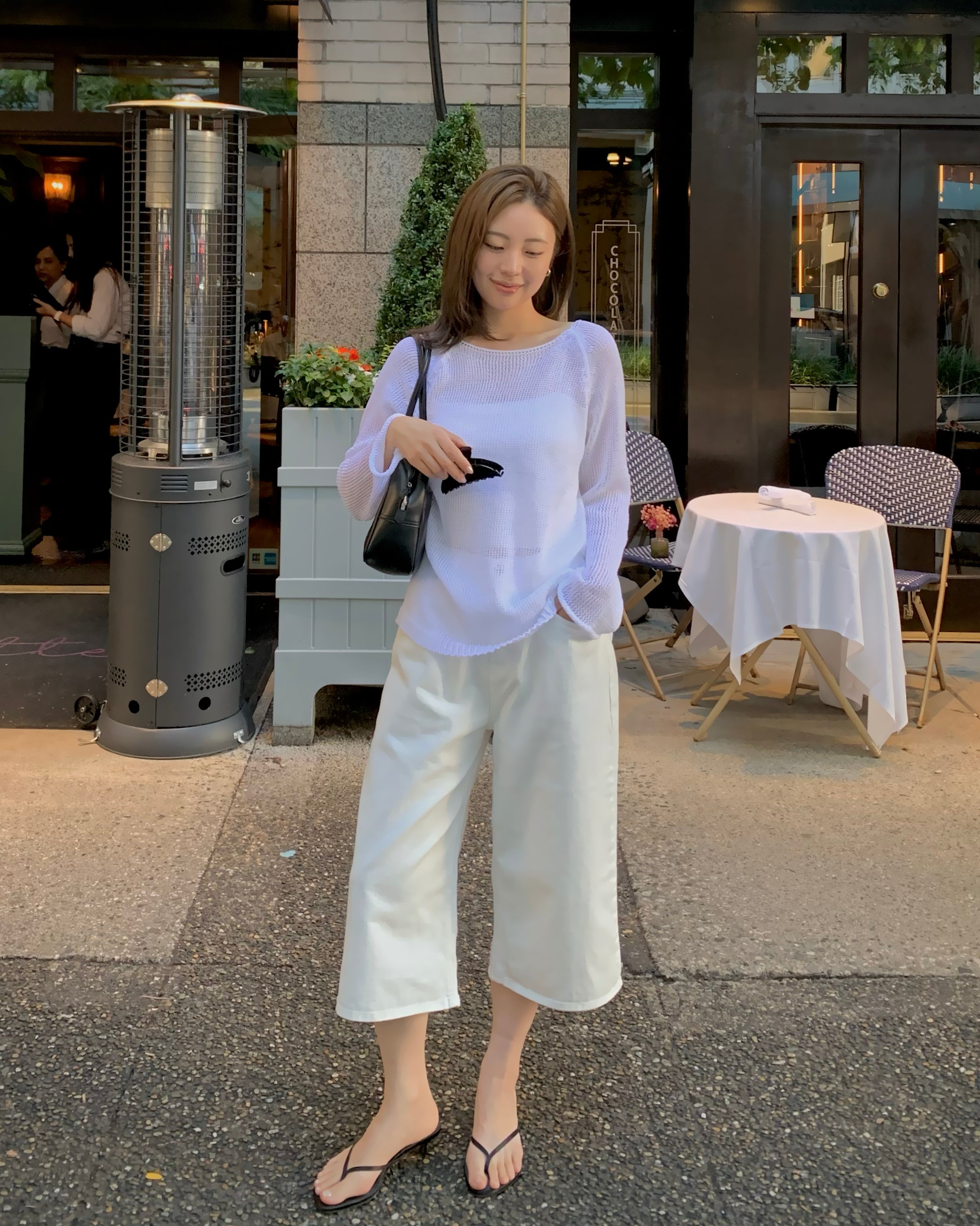 Summer Boat-neck Knit Sweater