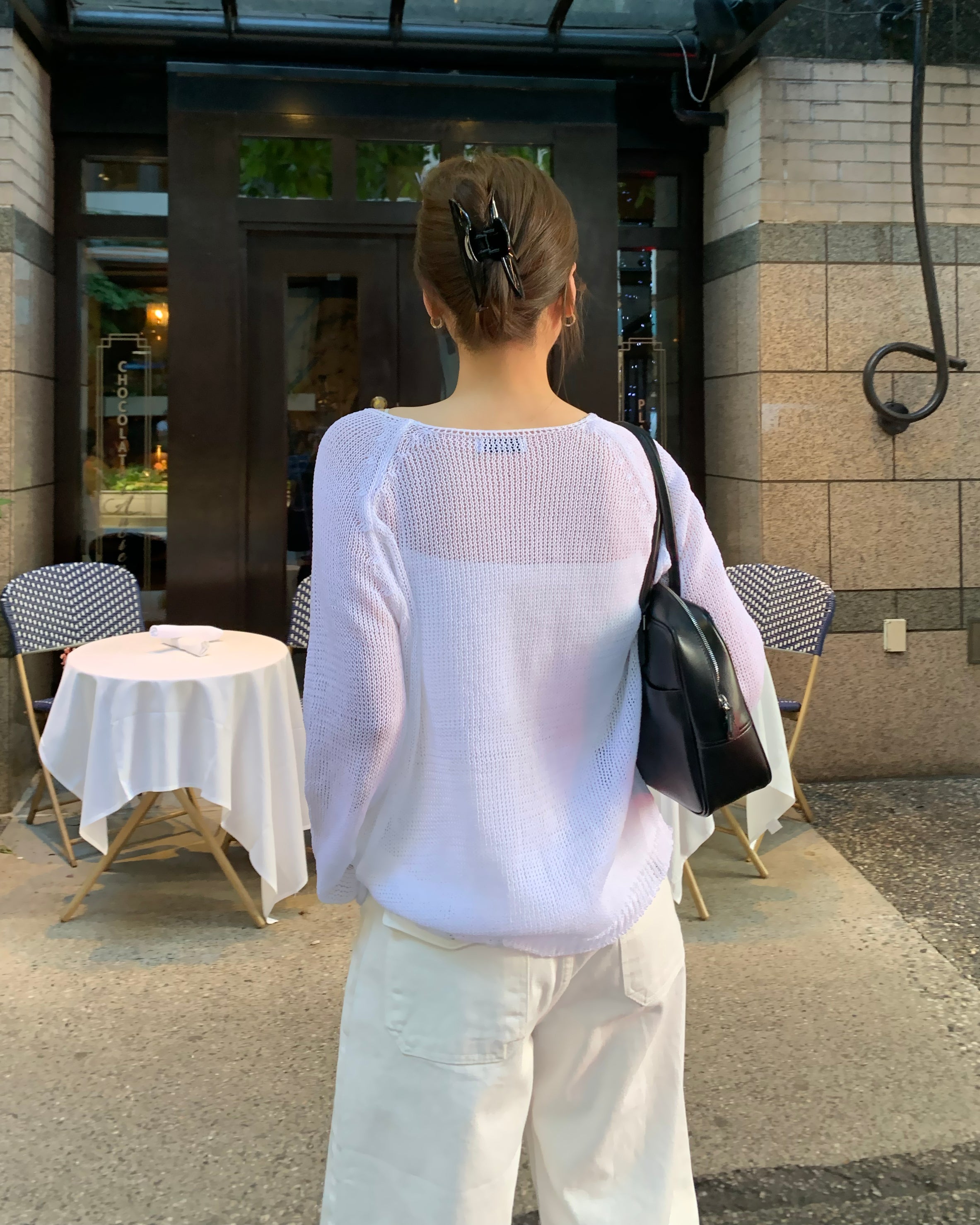 Summer Boat-neck Knit Sweater
