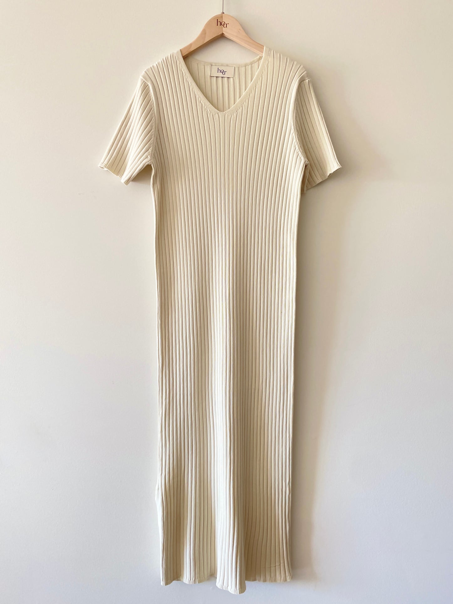 V-neckline Long Dress