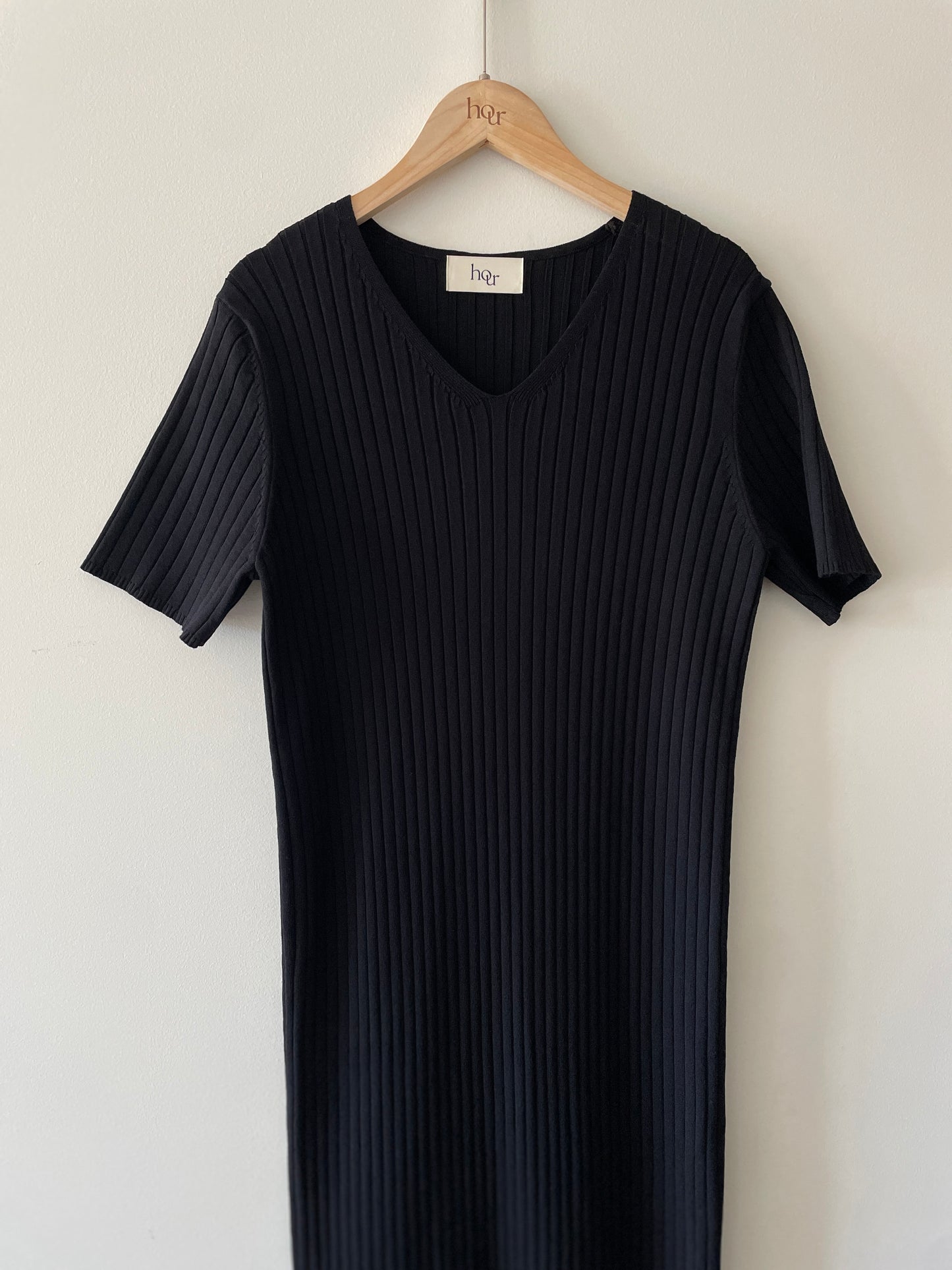 V-neckline Long Dress
