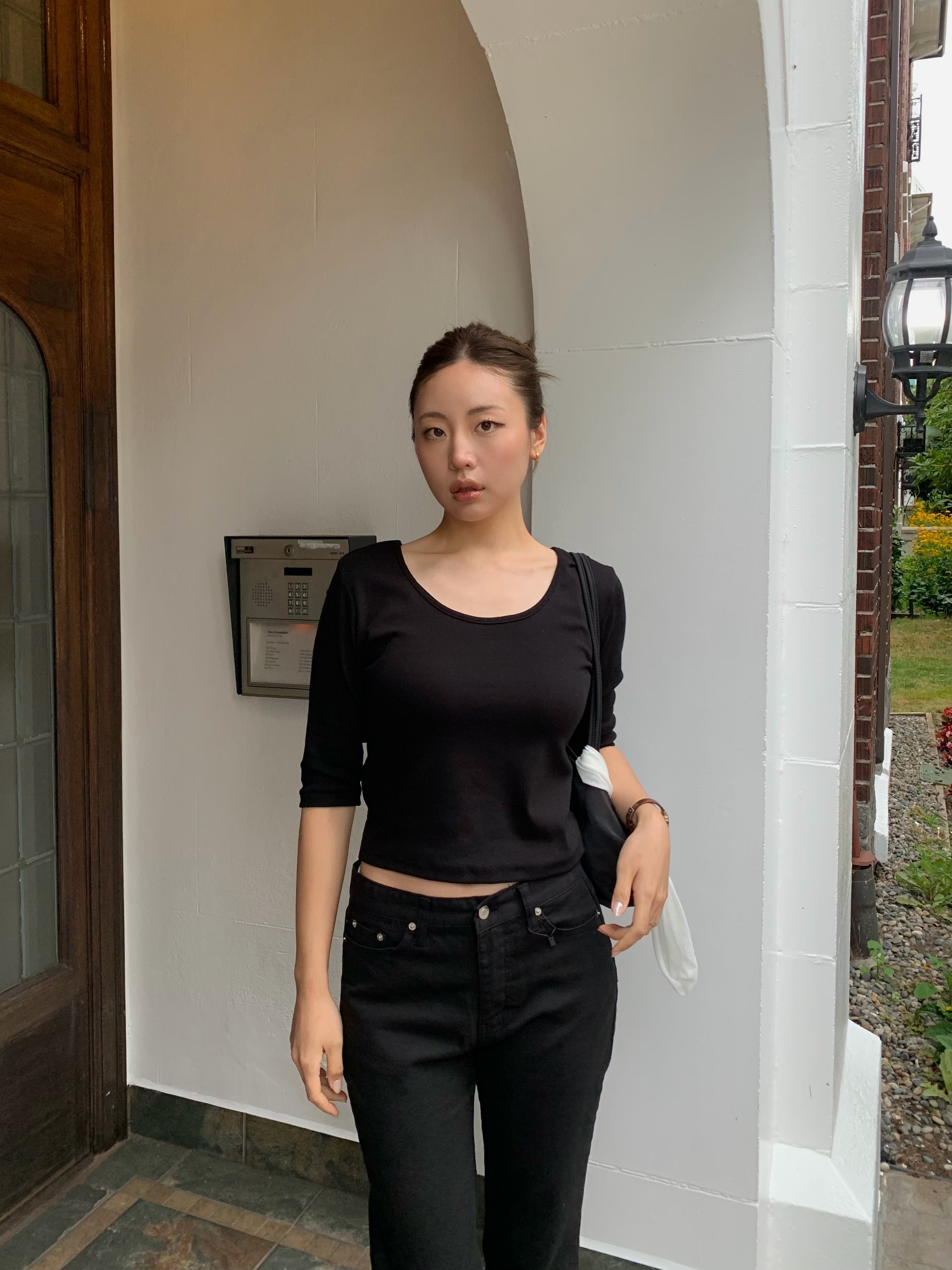 U- neckline T-shirt