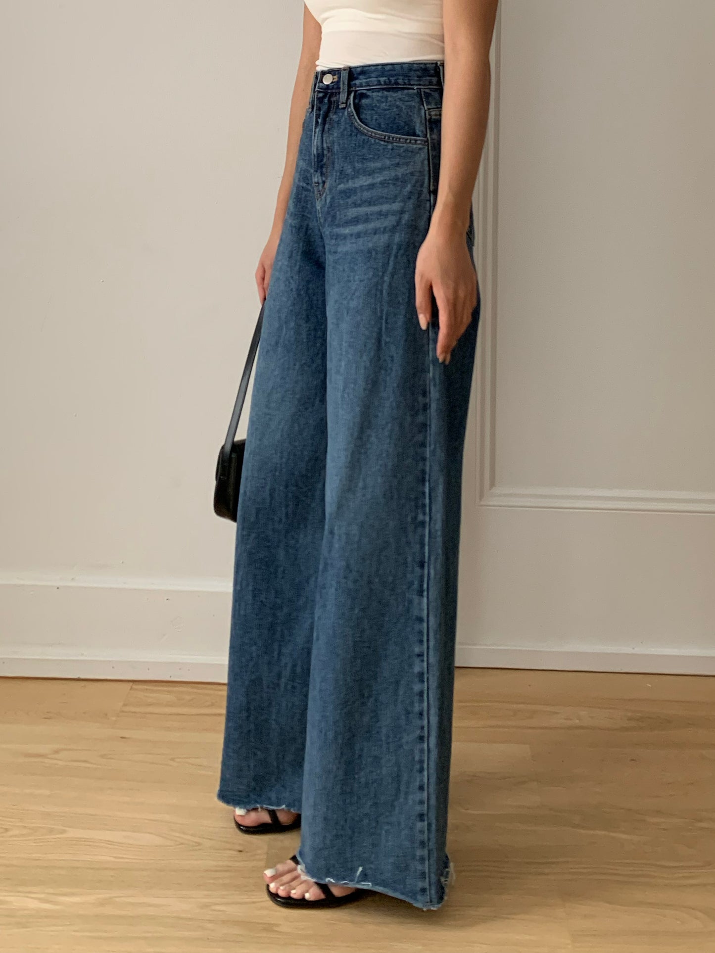 Dark-blue Wide Denim