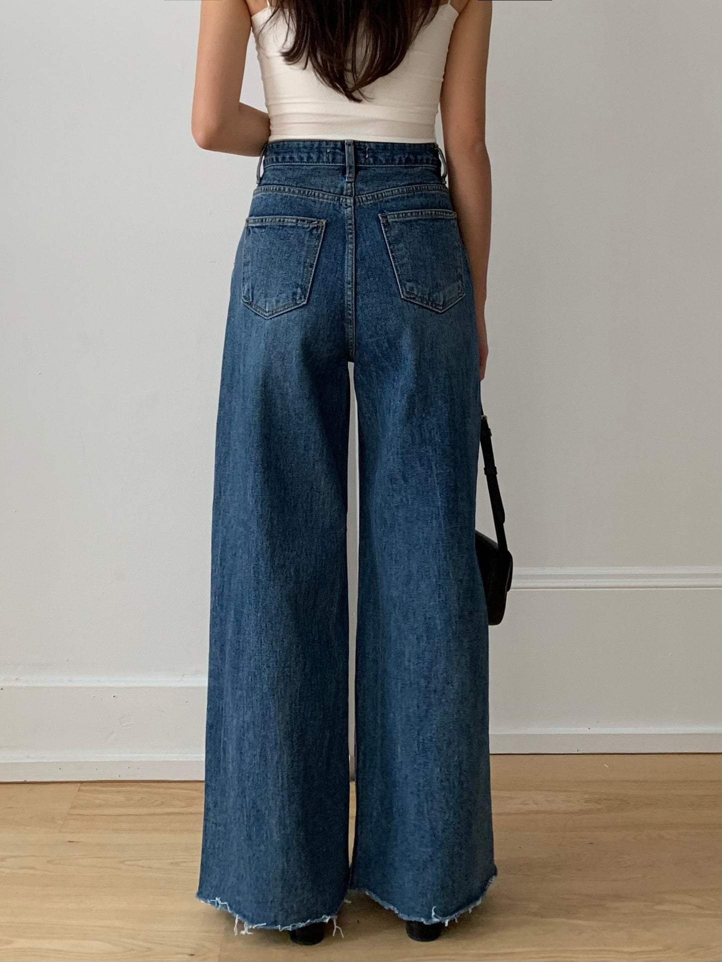 Dark-blue Wide Denim