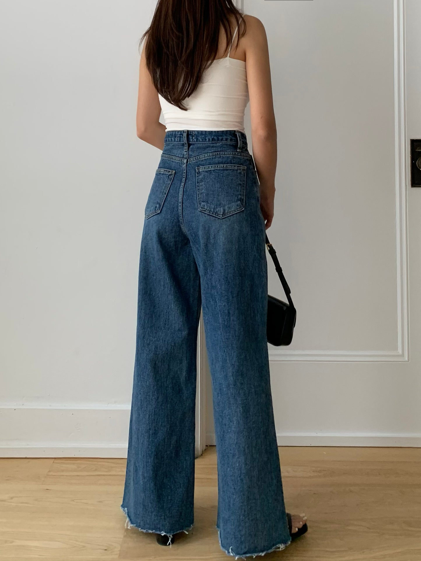 Dark-blue Wide Denim