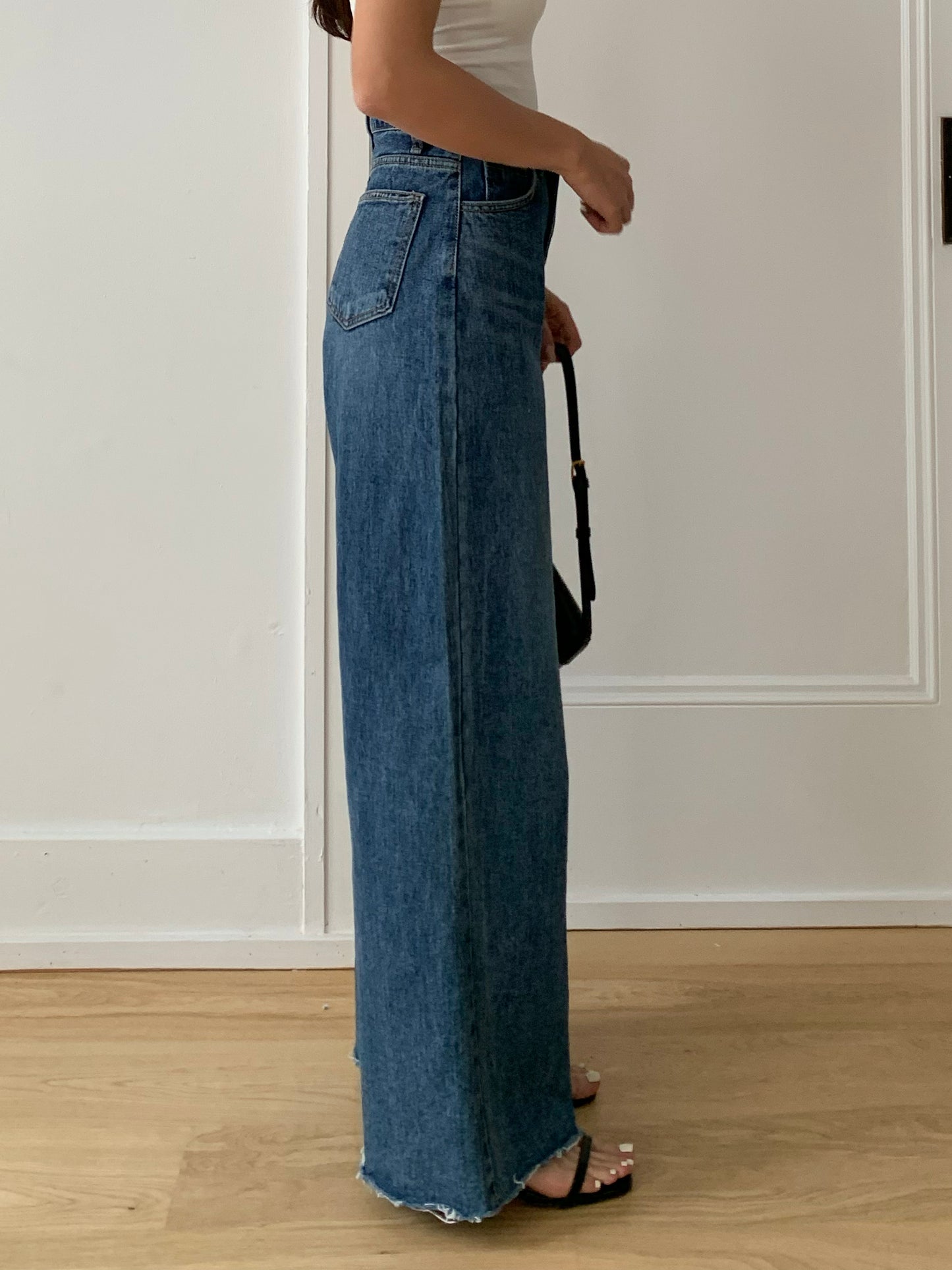 Dark-blue Wide Denim