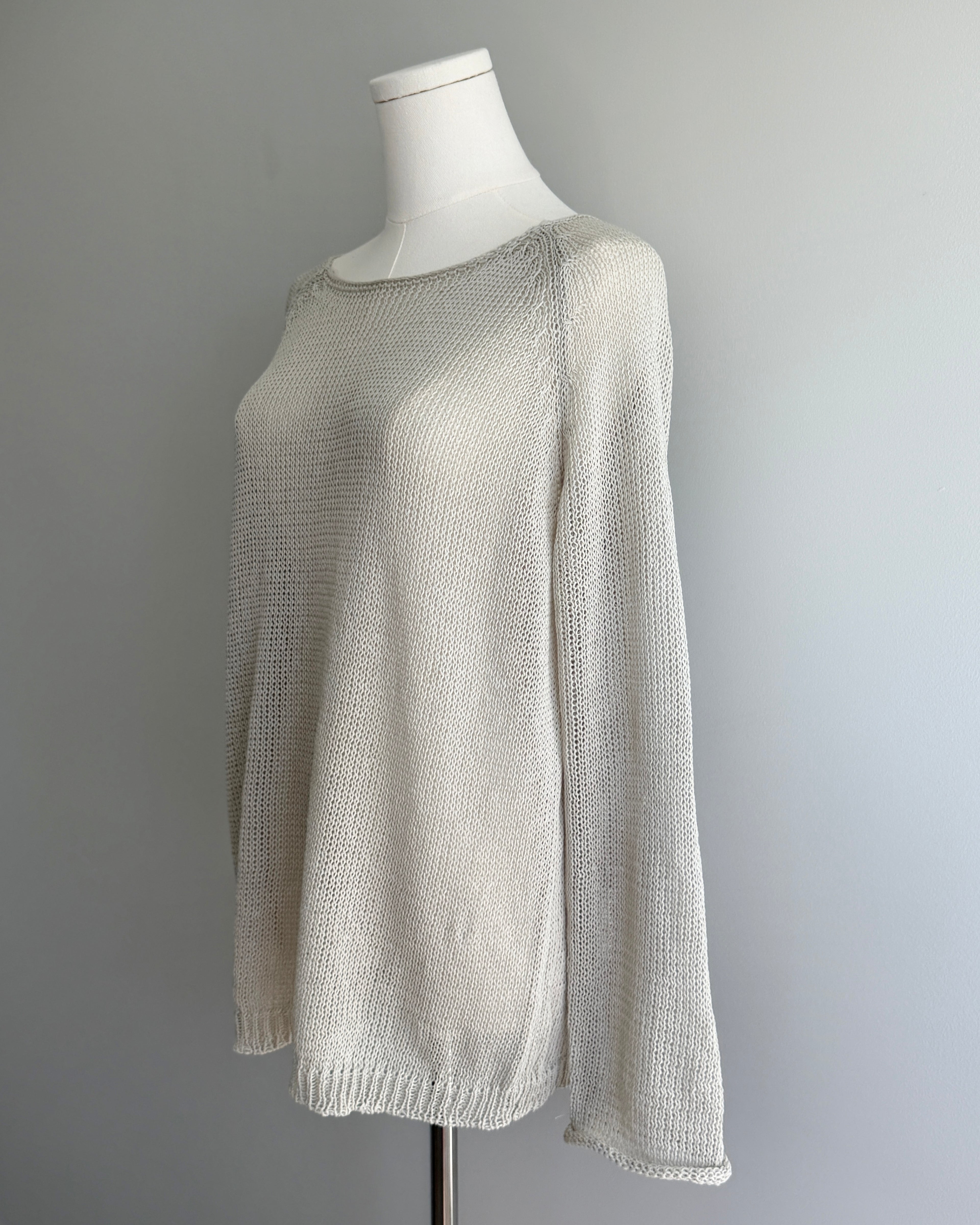 Summer Boat-neck Knit Sweater