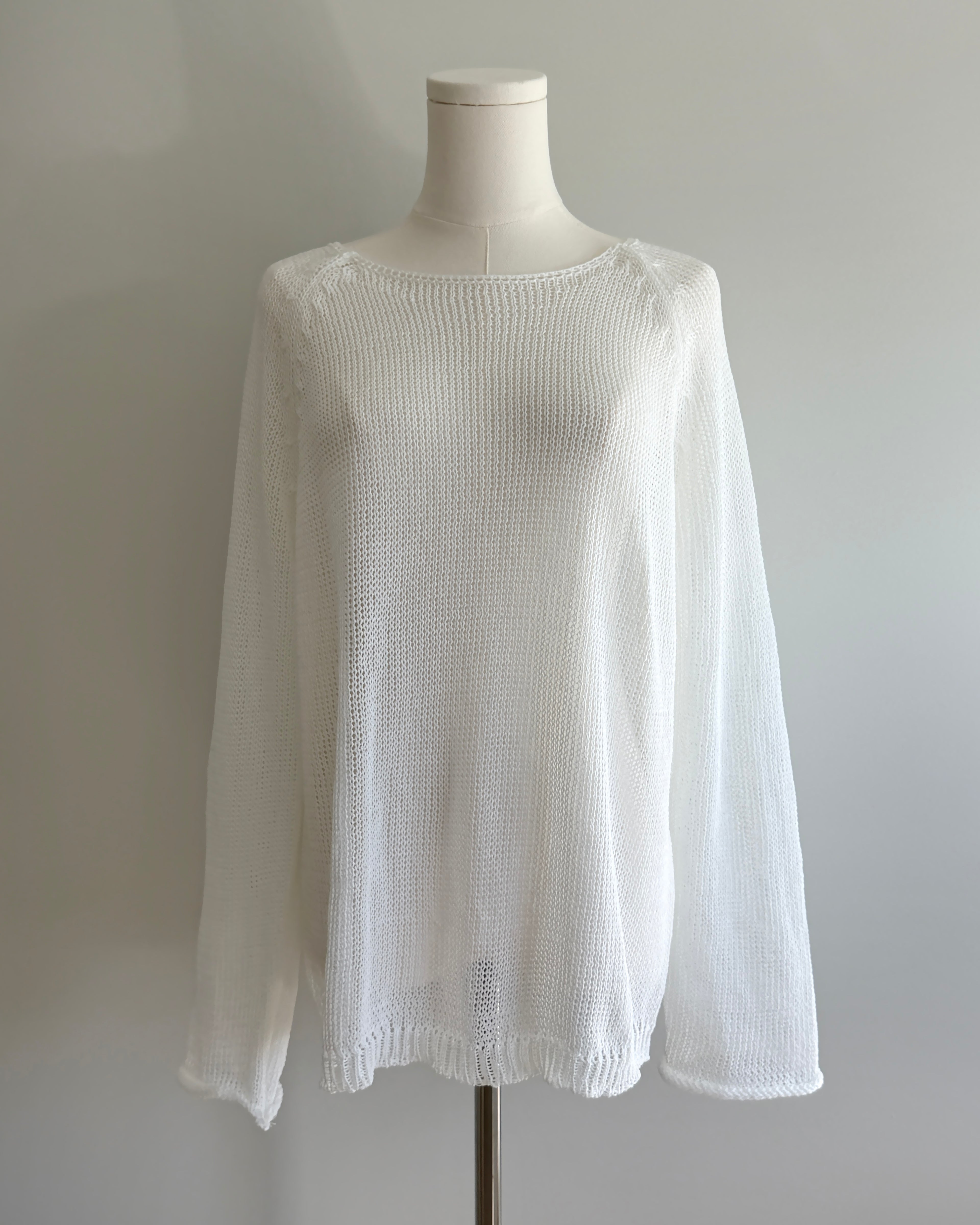 Summer Boat-neck Knit Sweater