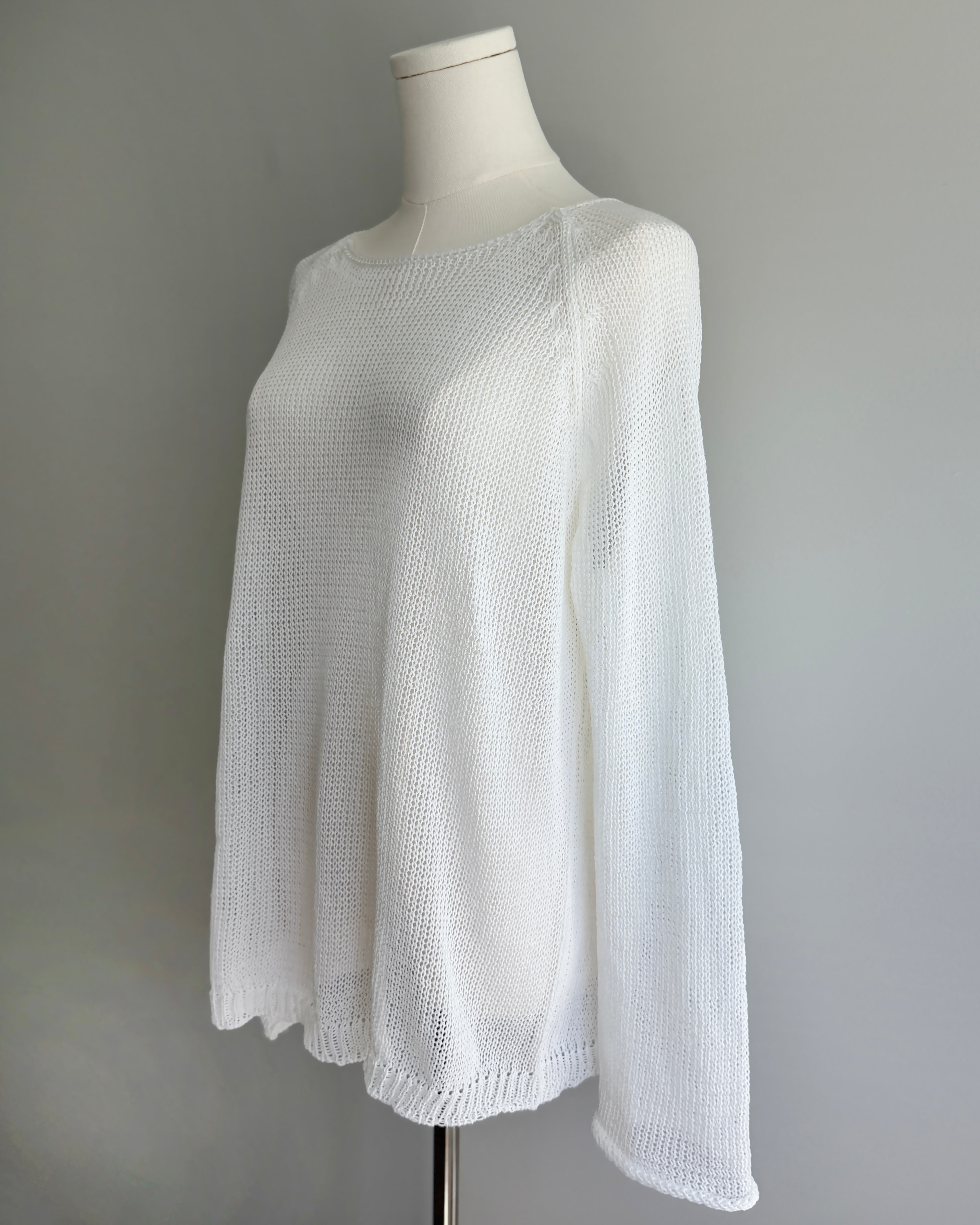 Summer Boat-neck Knit Sweater