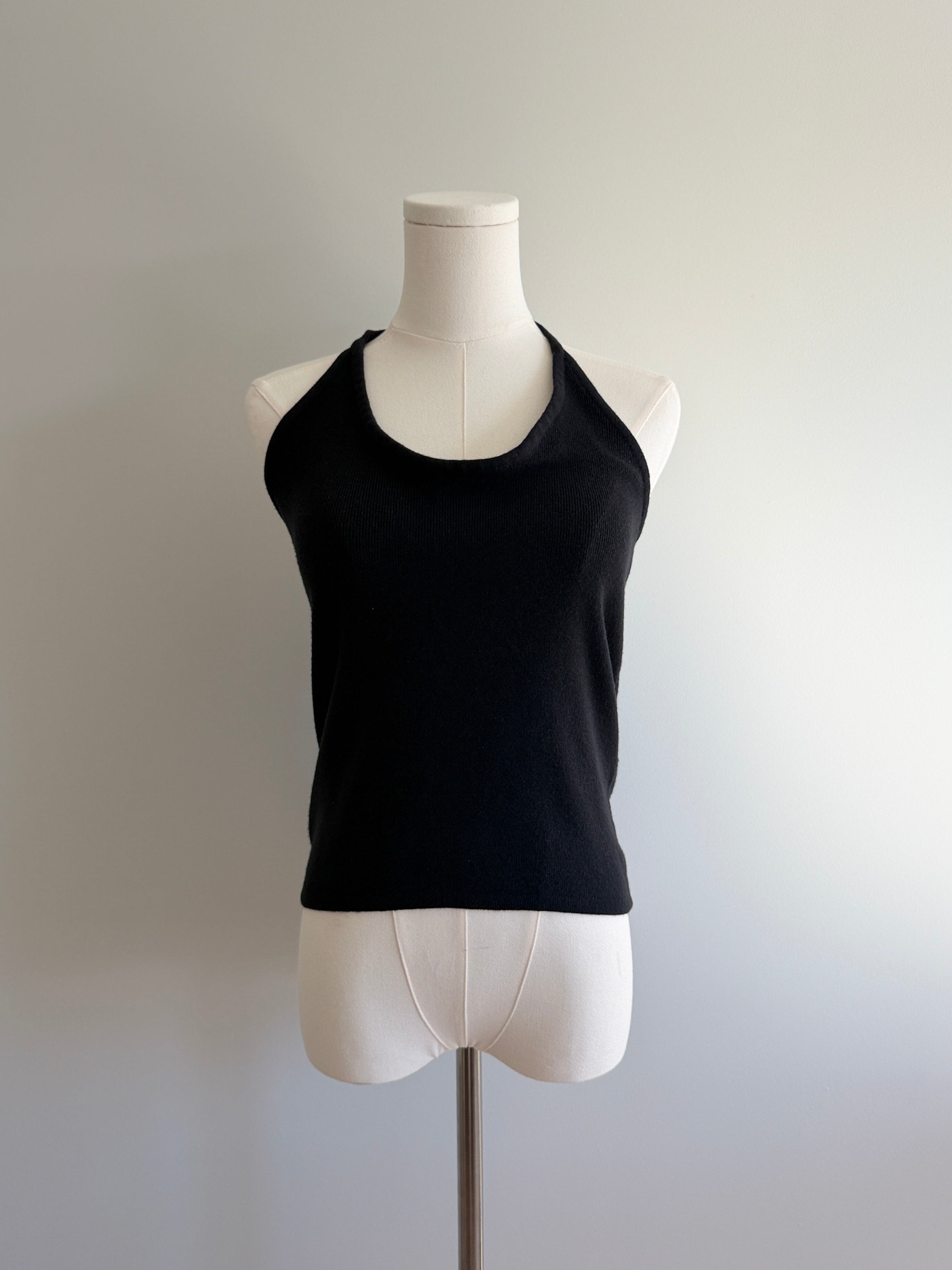Soft Halter Neck Knit Top