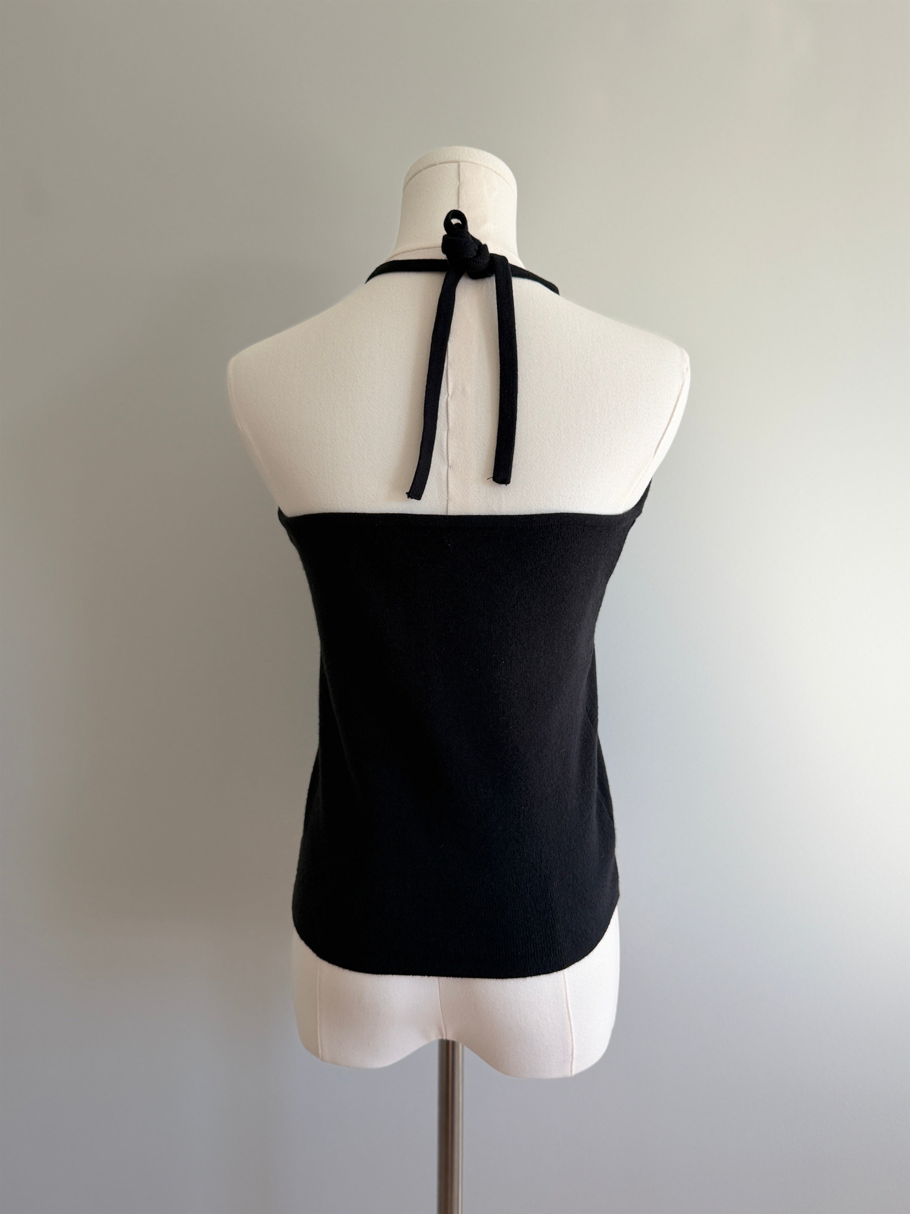 Soft Halter Neck Knit Top