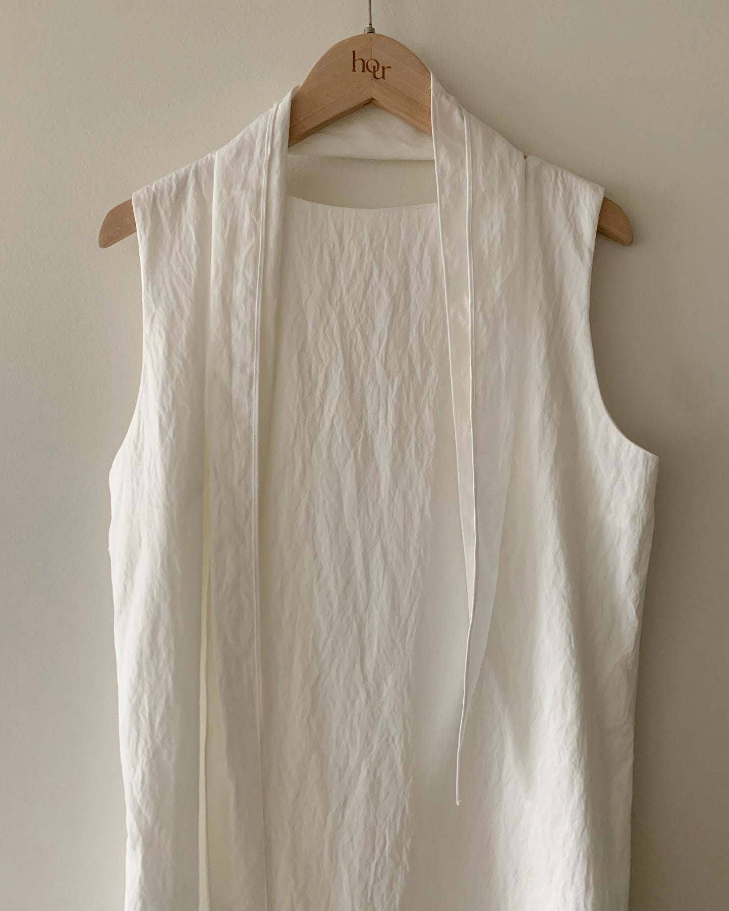 Reversible Tie-Set Dress (White)