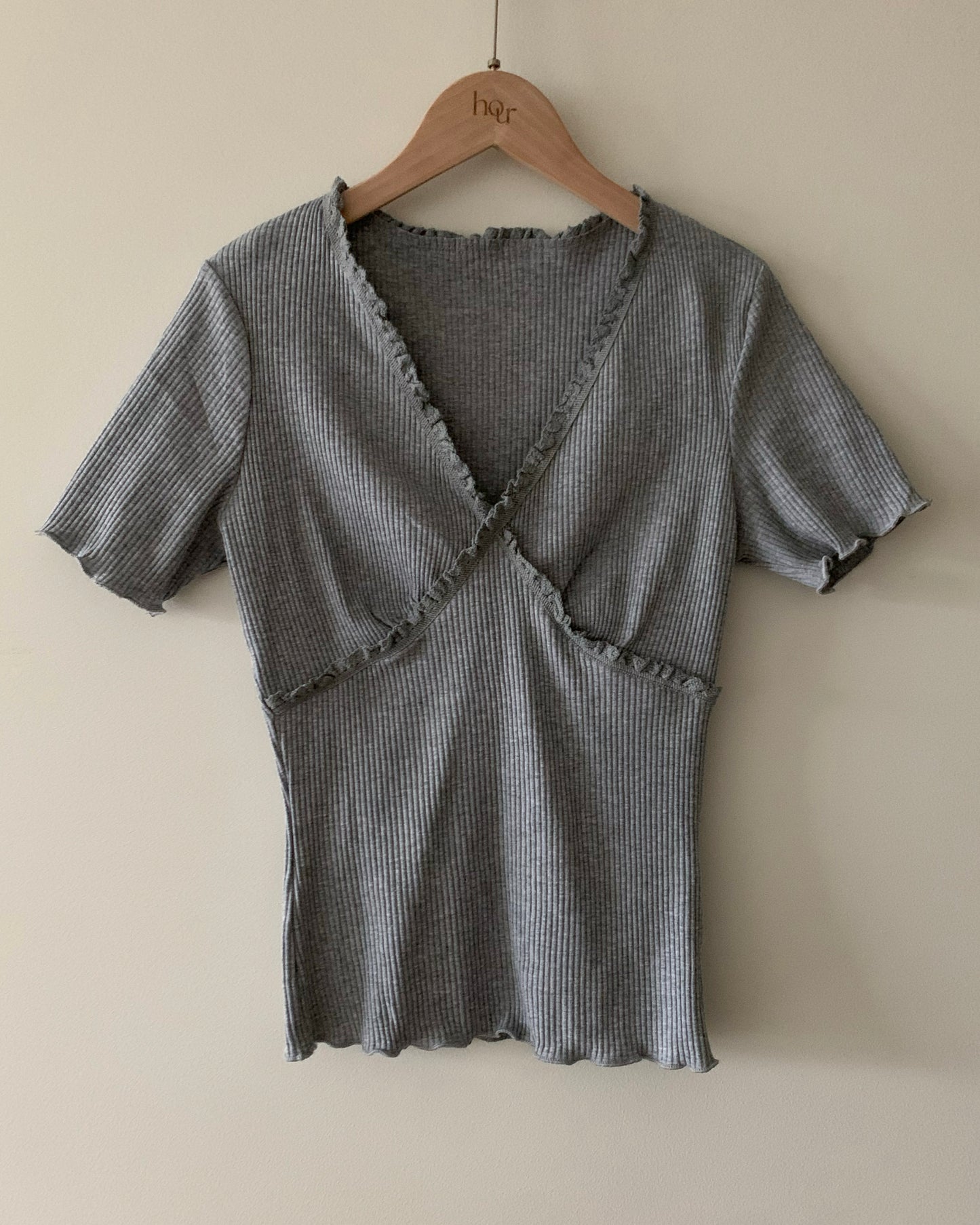 Lace Ribbed Tee (3 colour)