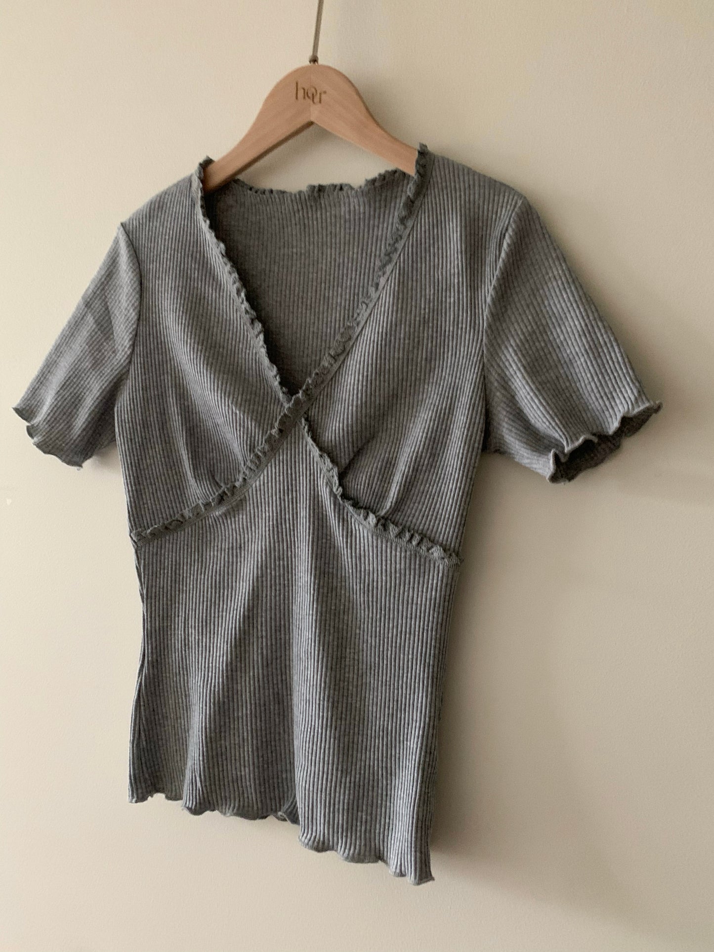 Lace Ribbed Tee (3 colour)
