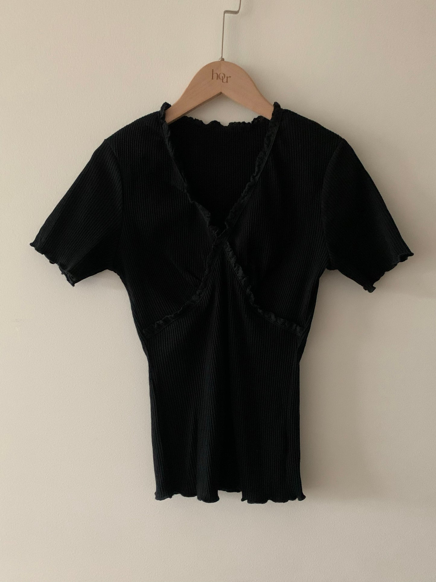 Lace Ribbed Tee (3 colour)