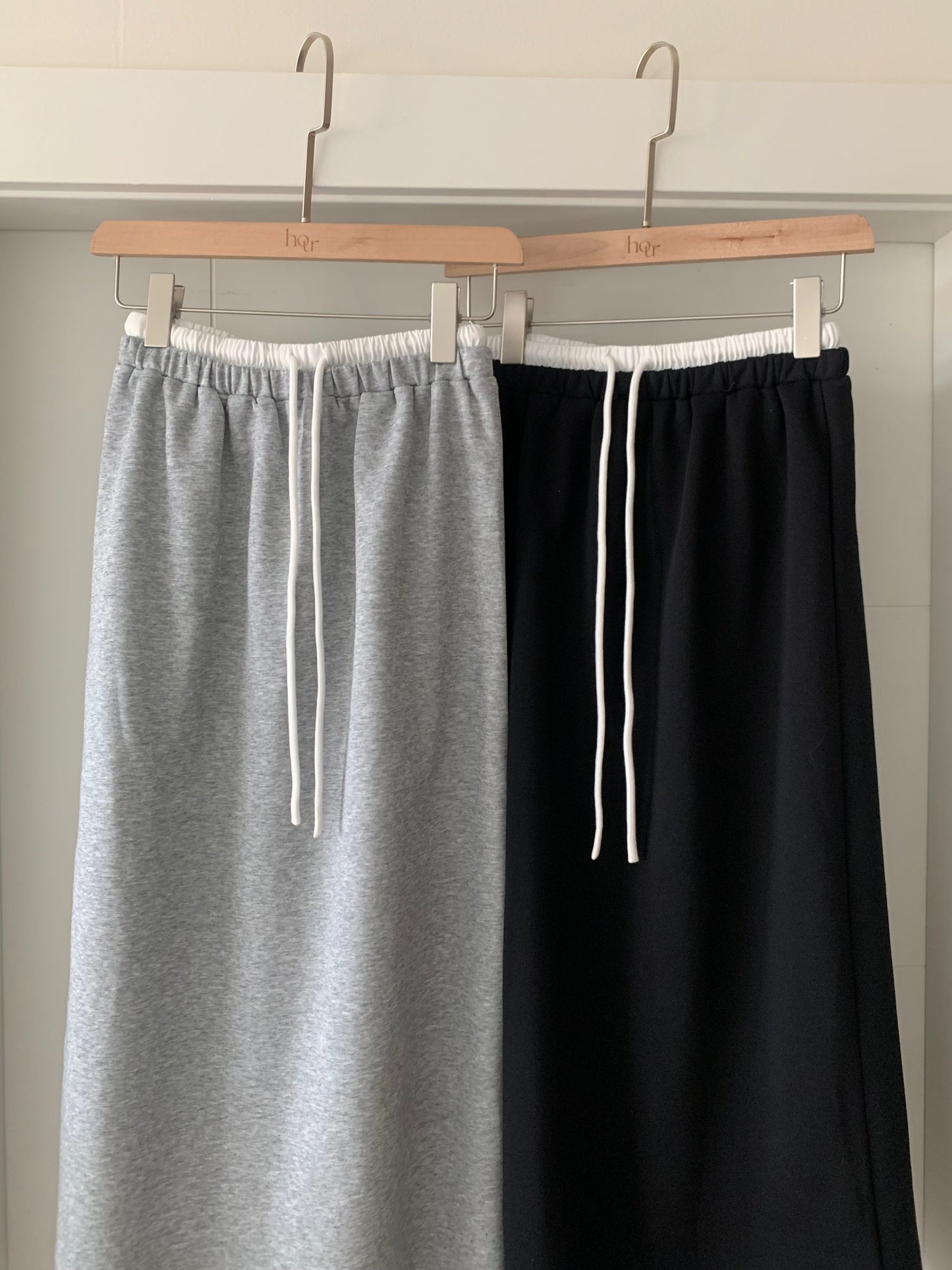 Two-Tone Jersey Skirt
