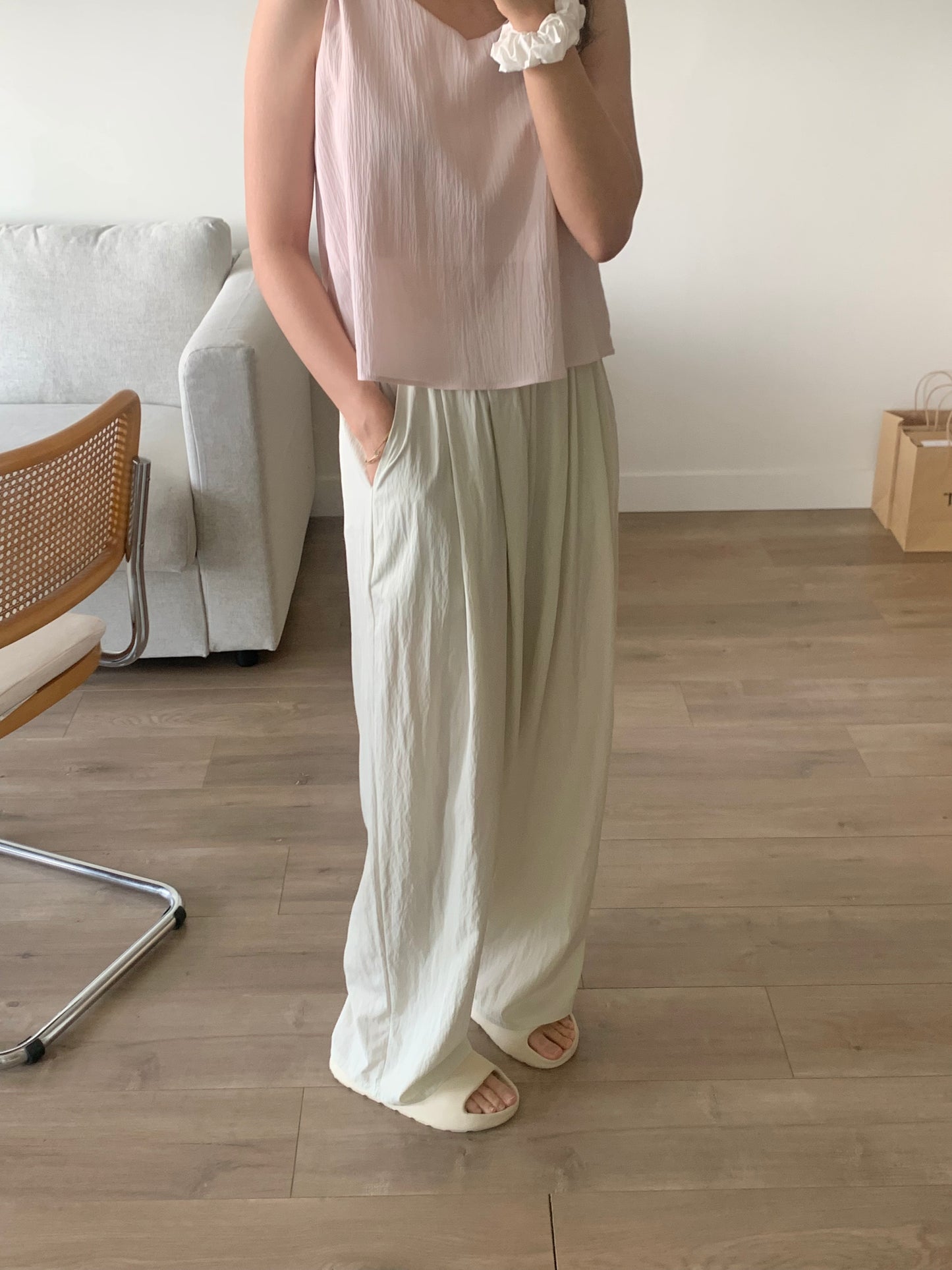 Crinkle Band Pants