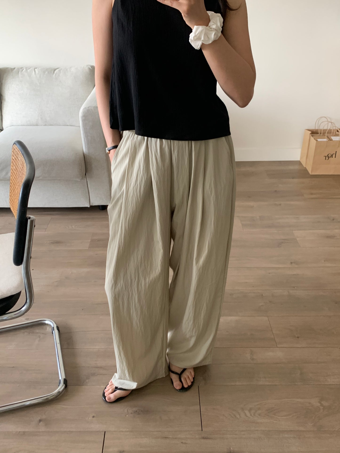 Crinkle Band Pants