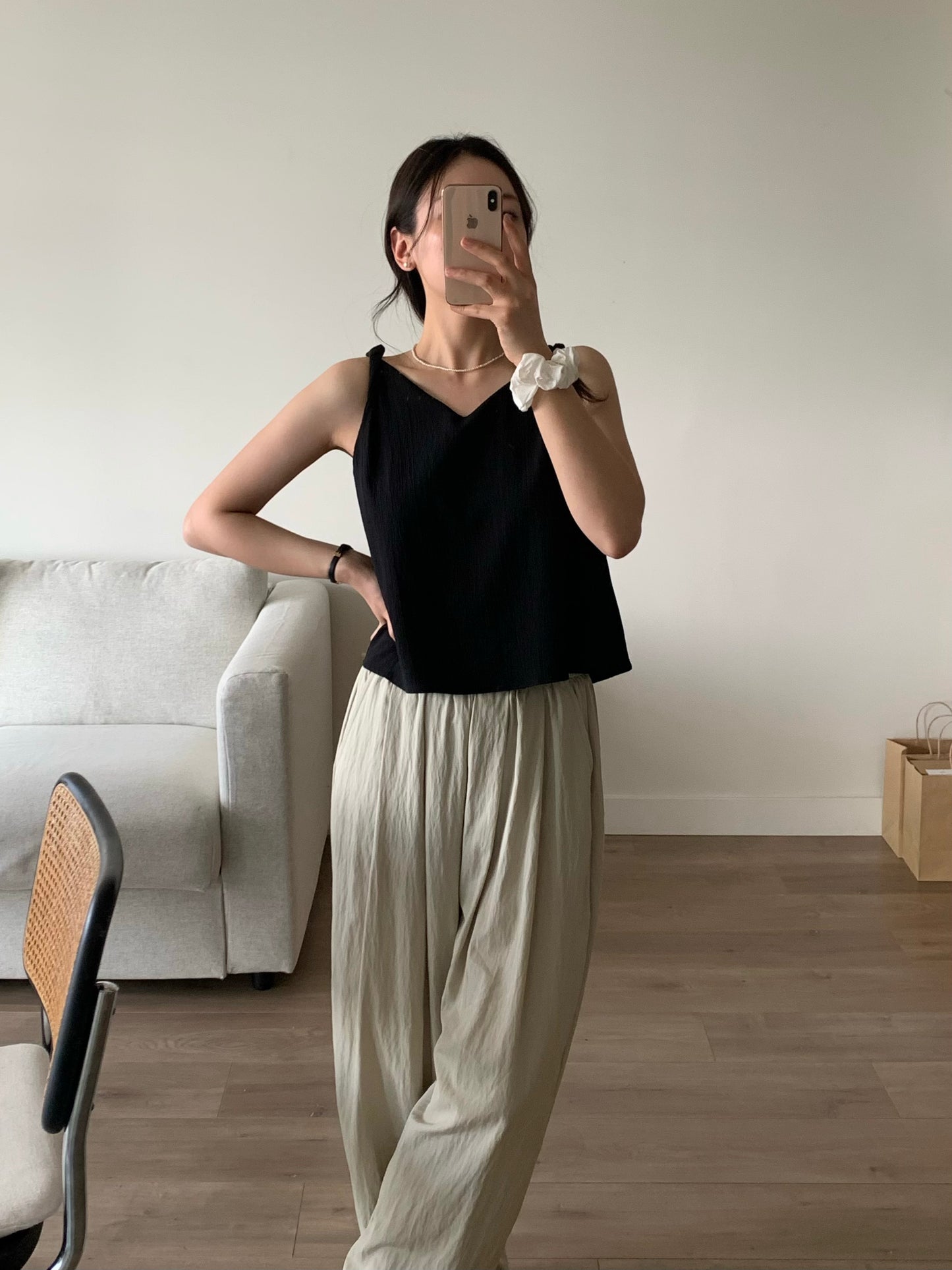 Crinkle Band Pants