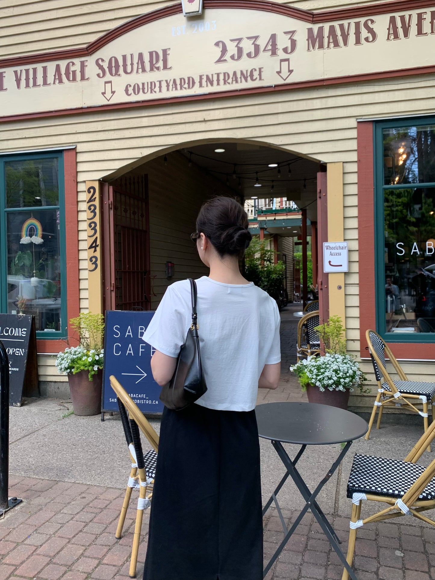 Two-Tone Jersey Skirt
