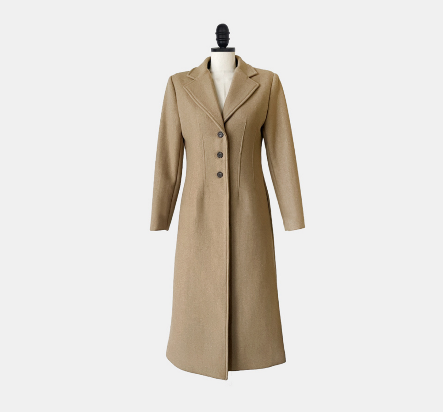 Slim Line Wool Long Coat